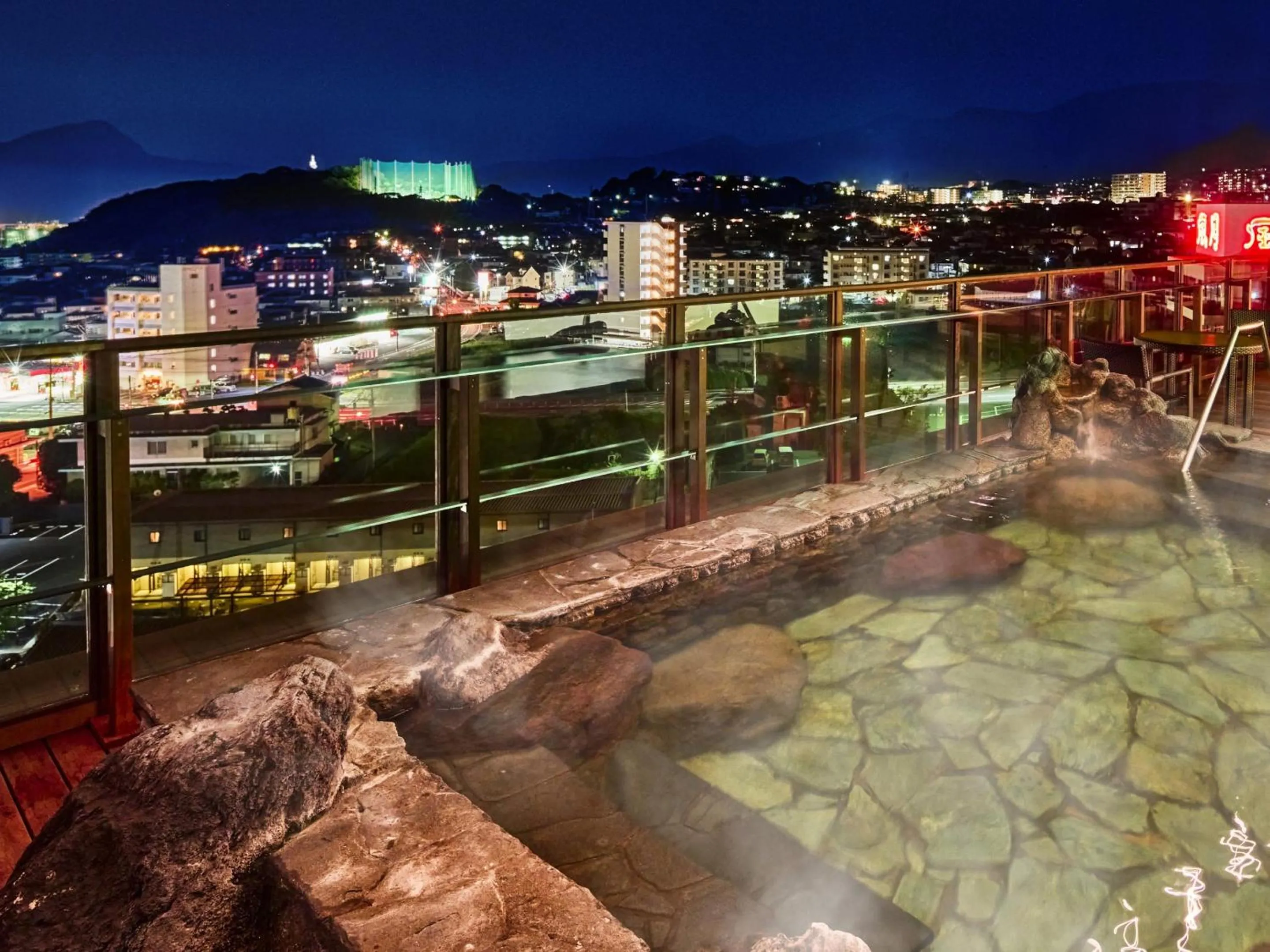Hot Spring Bath in Ooedo Onsen Monogatari Premium Hotel Fugetsu