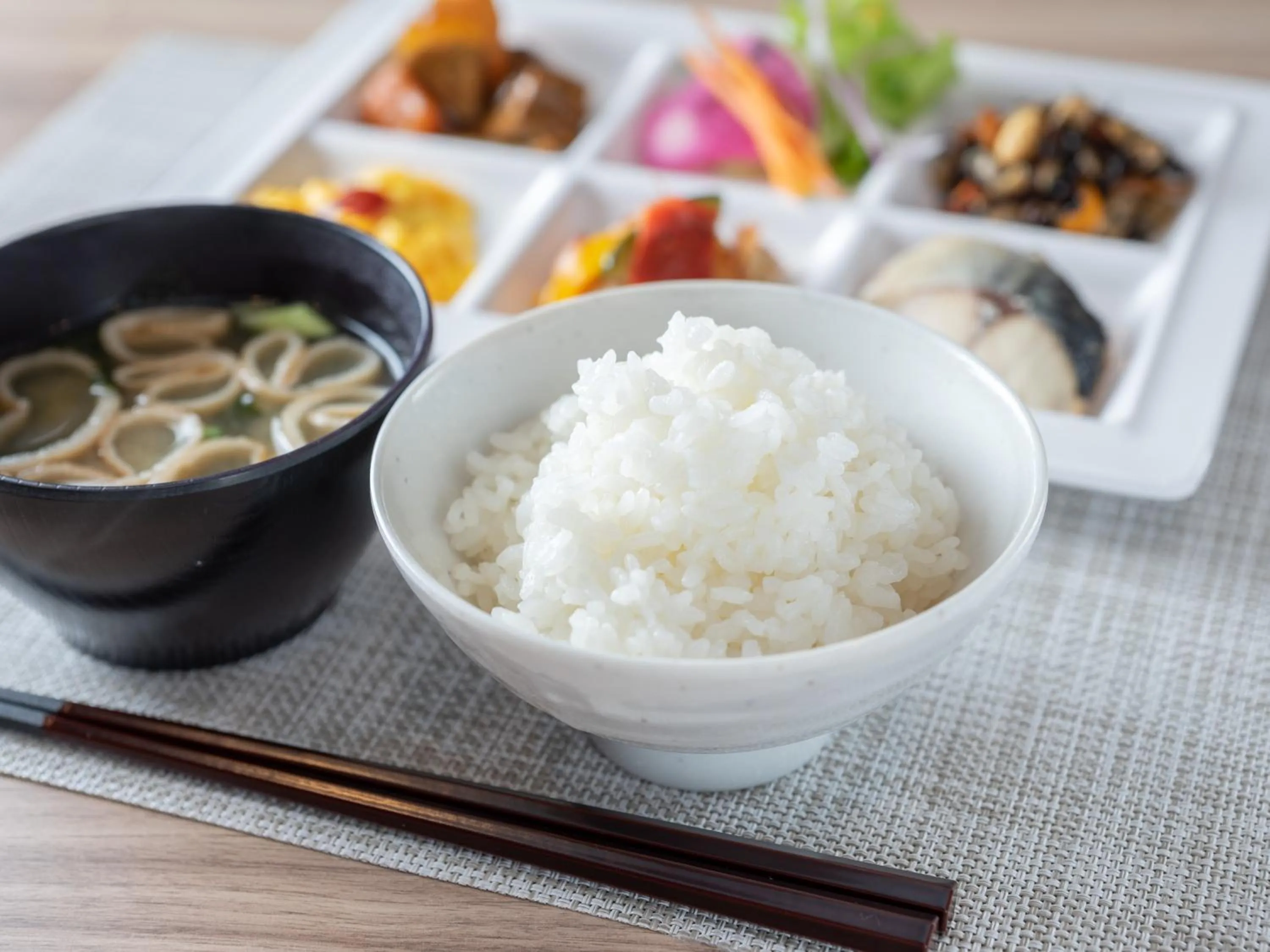 Buffet breakfast in Super Hotel Sendai Airport Inter