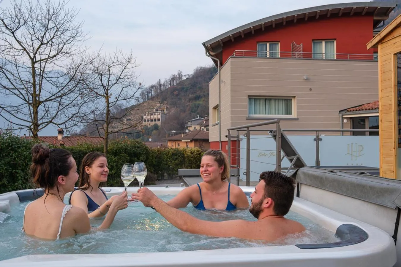 Sauna in Lake Hotel La Pieve