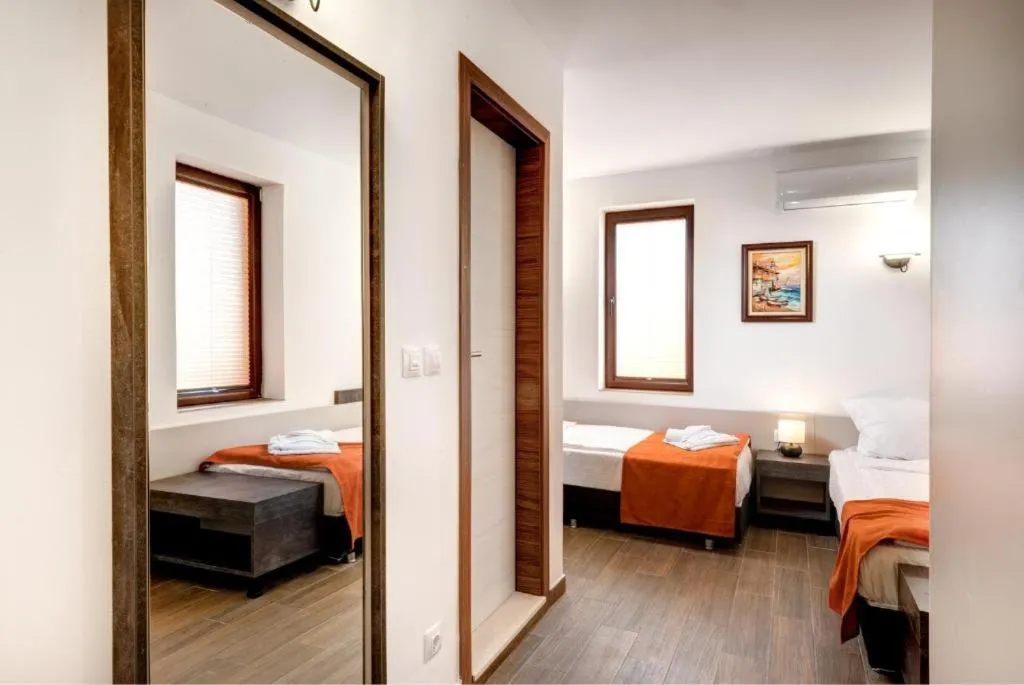 Bed in Panorama Blue Family Hotel and Free parking