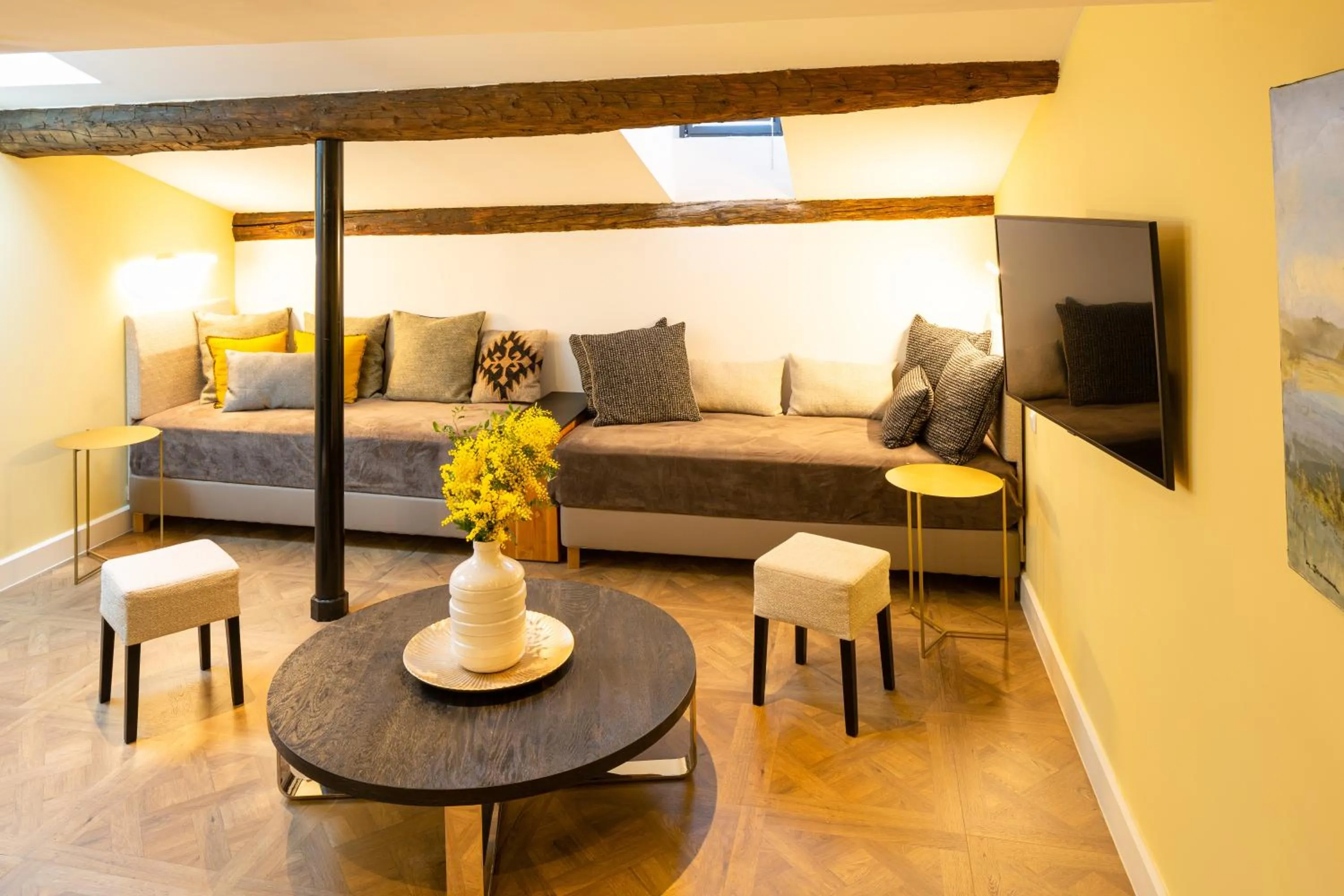 Living room in Appart hôtel Maison Montgrand-Vieux Port