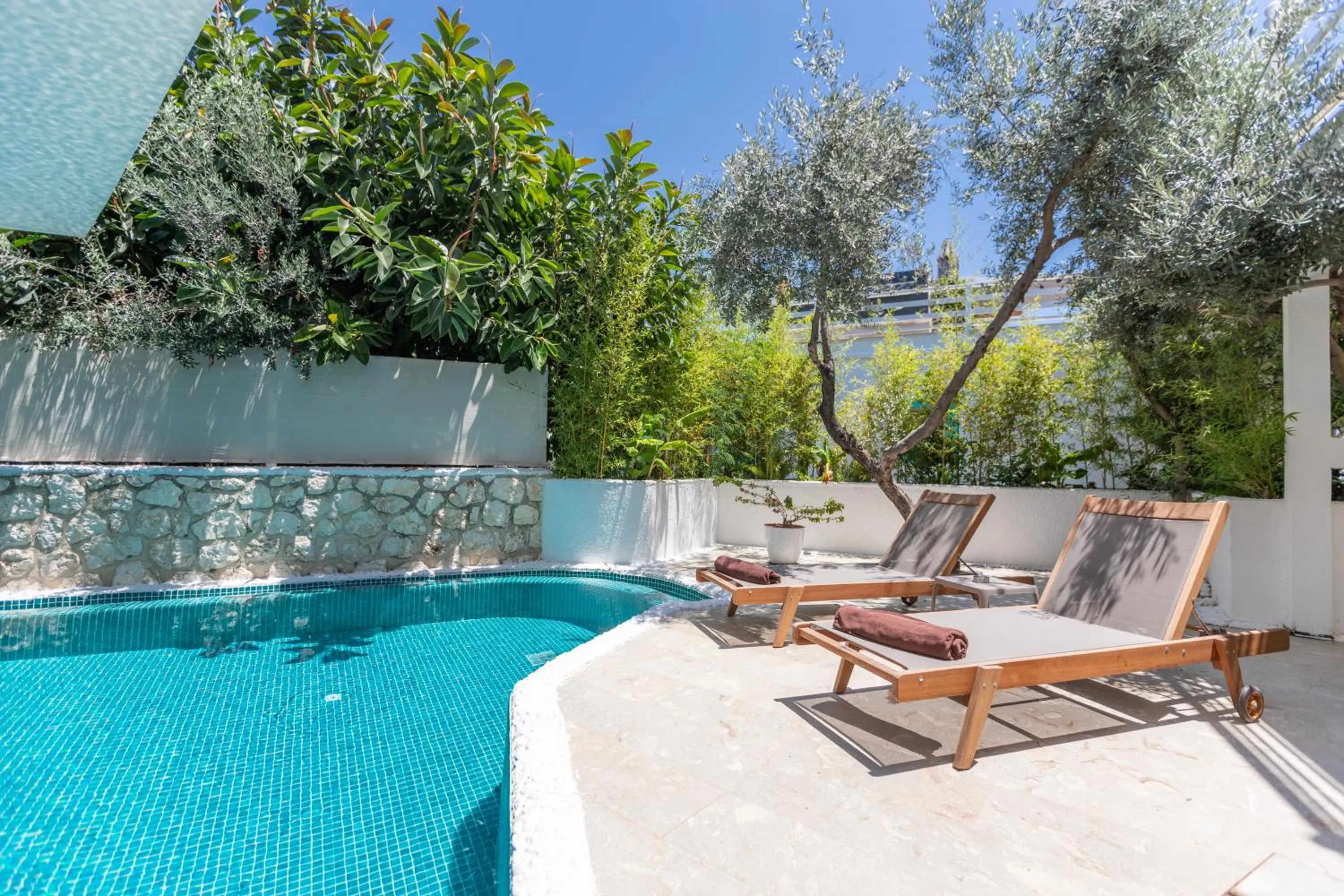 Pool view in Kalkan Saray Suites Hotel