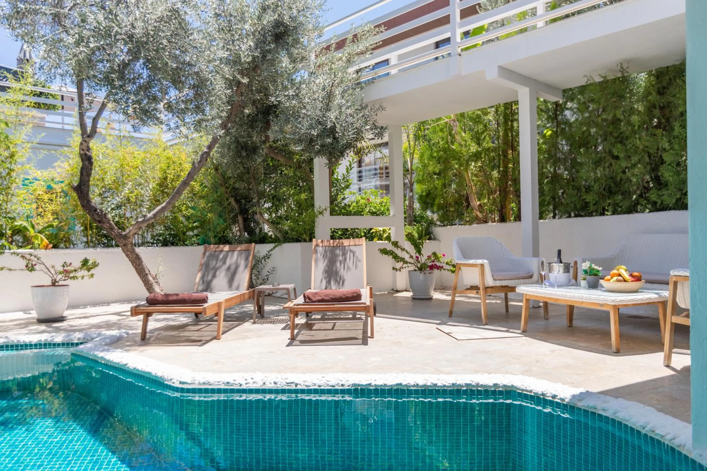 Pool view in Kalkan Saray Suites Hotel