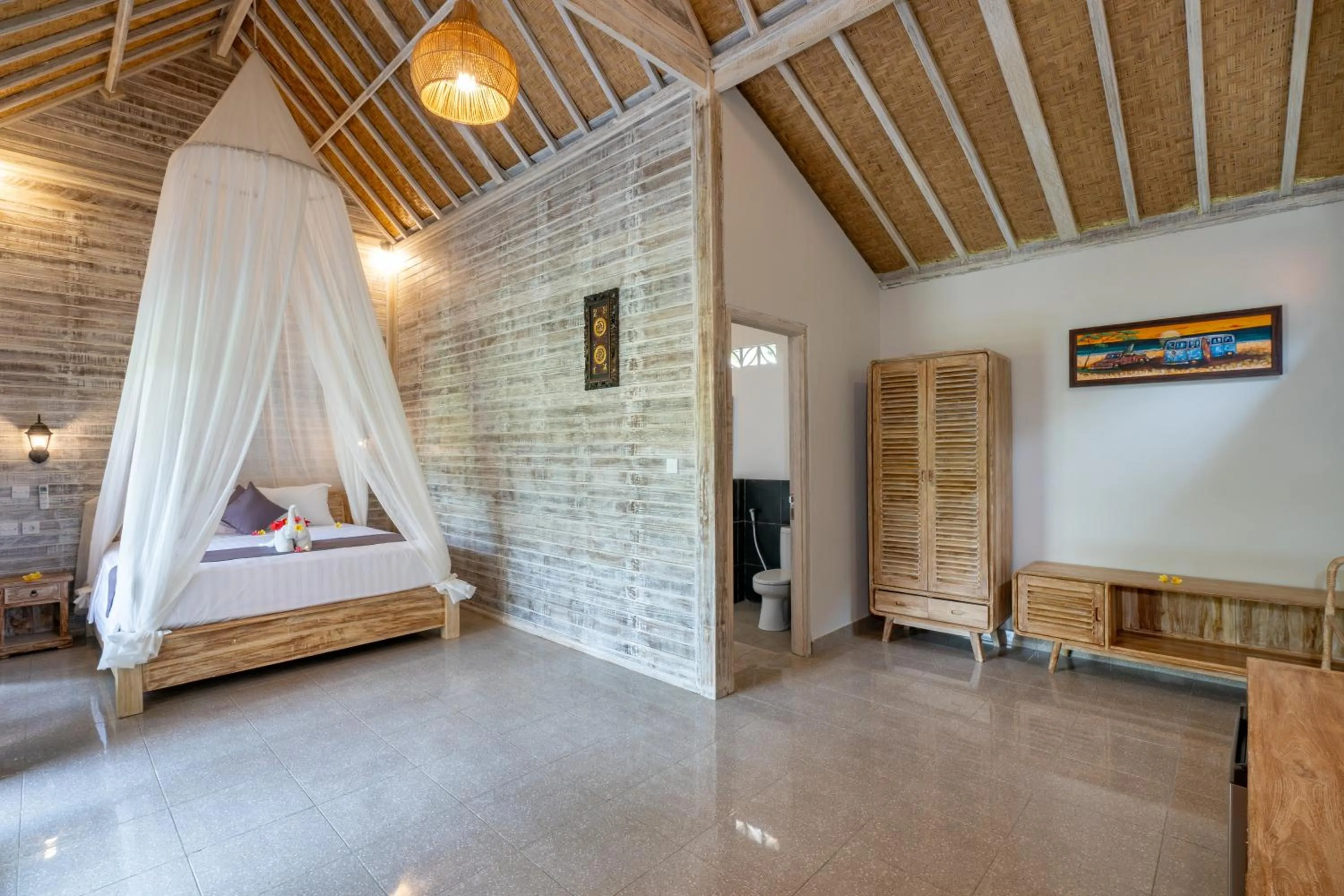 Bedroom, Bed in Le Biu garden View