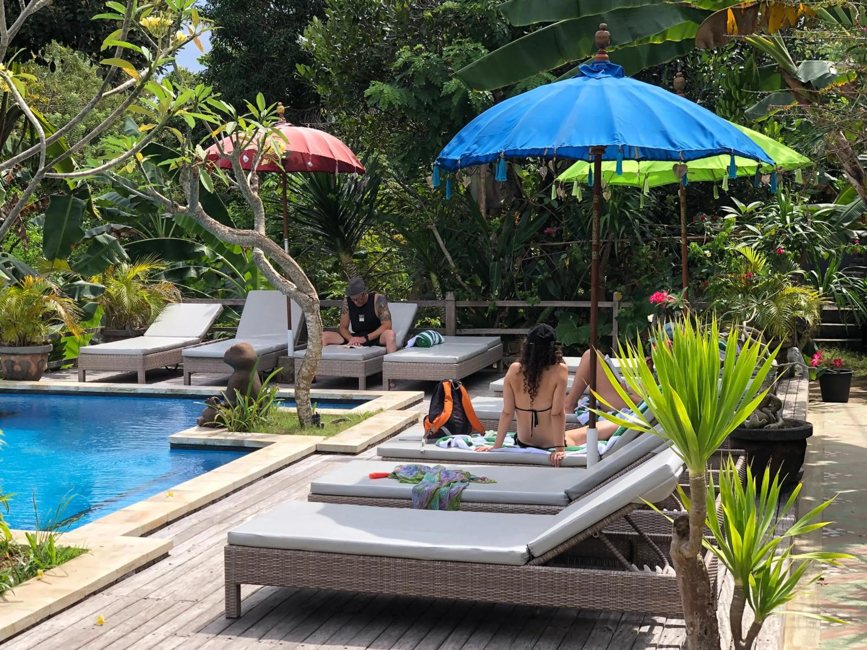 sunbed in Le Biu garden View