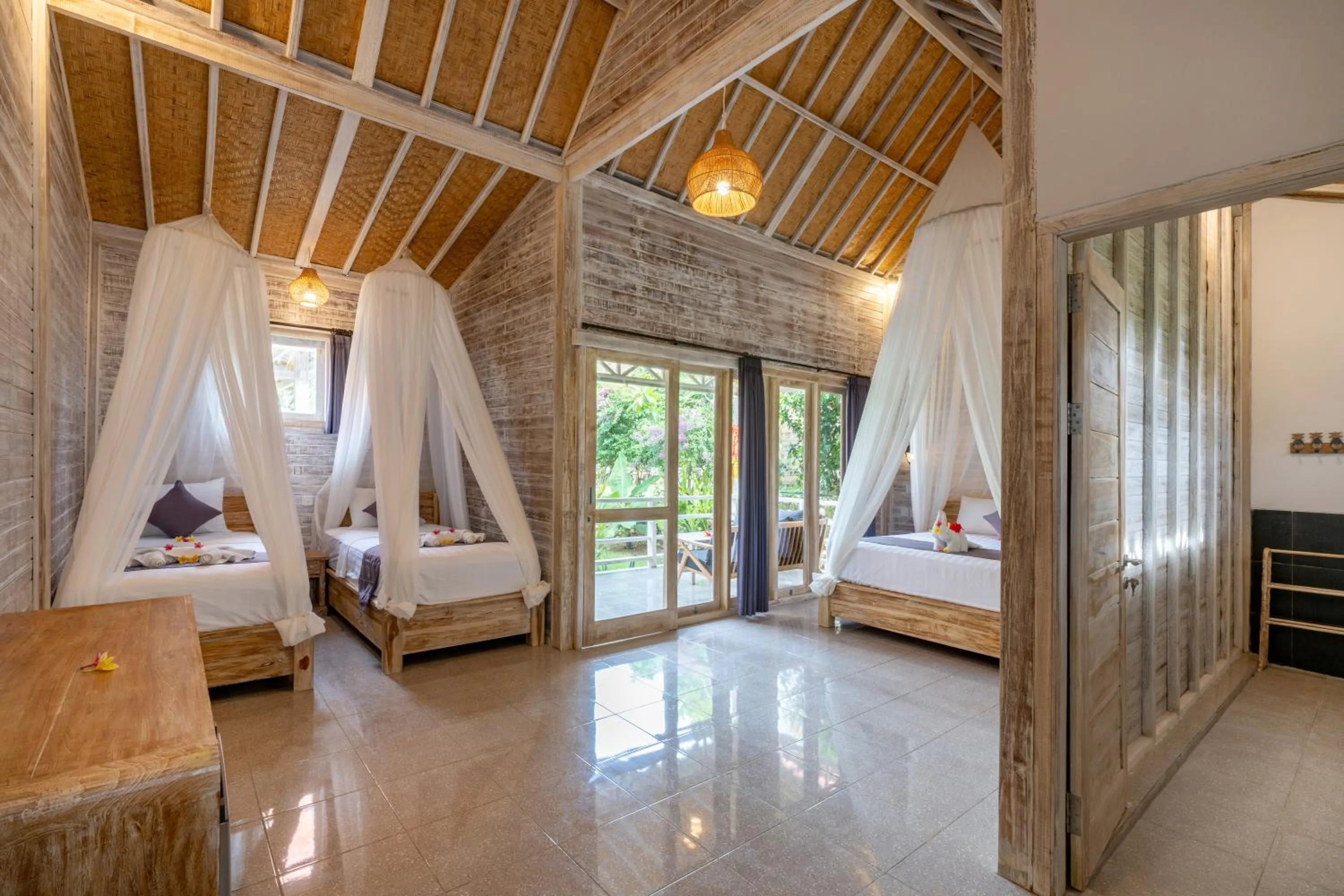 Bedroom, Bed in Le Biu garden View