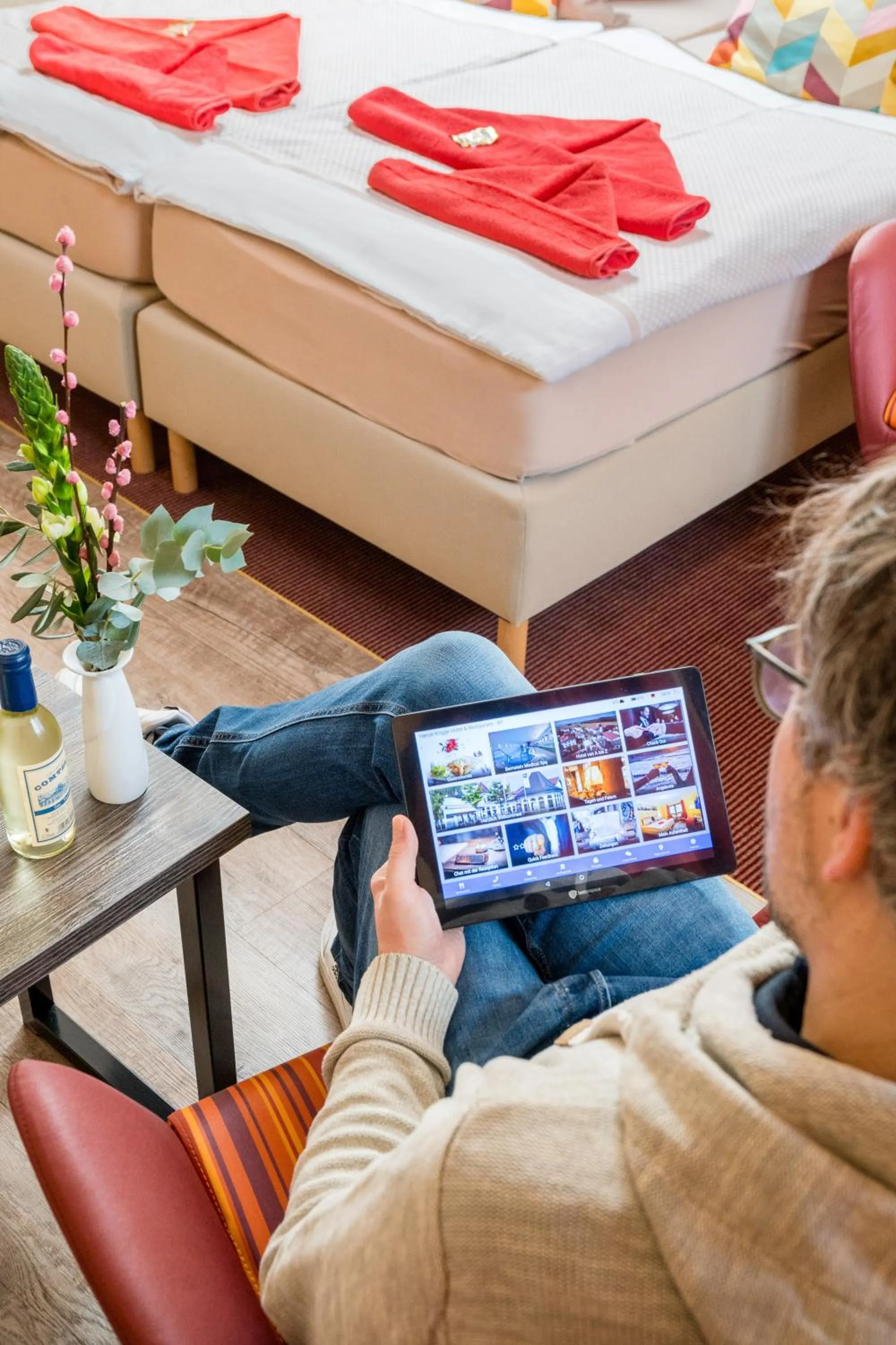 Bed in Hotel & Restaurant Hanse Kogge