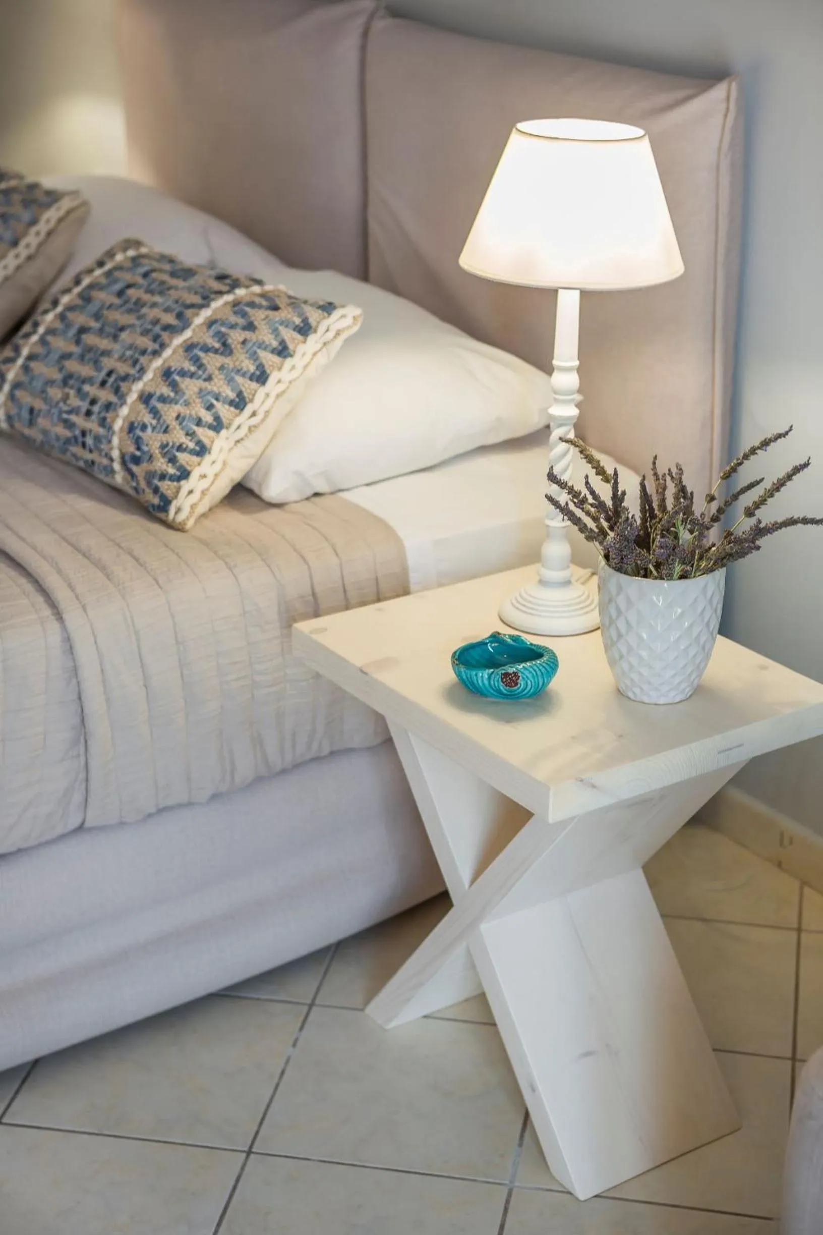 Decorative detail, Bed in Makis Hotel