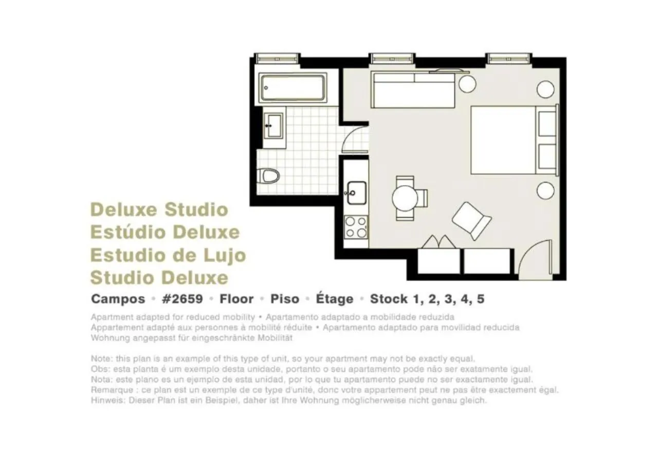 Floor plan in Lisbon Serviced Apartments - Campos
