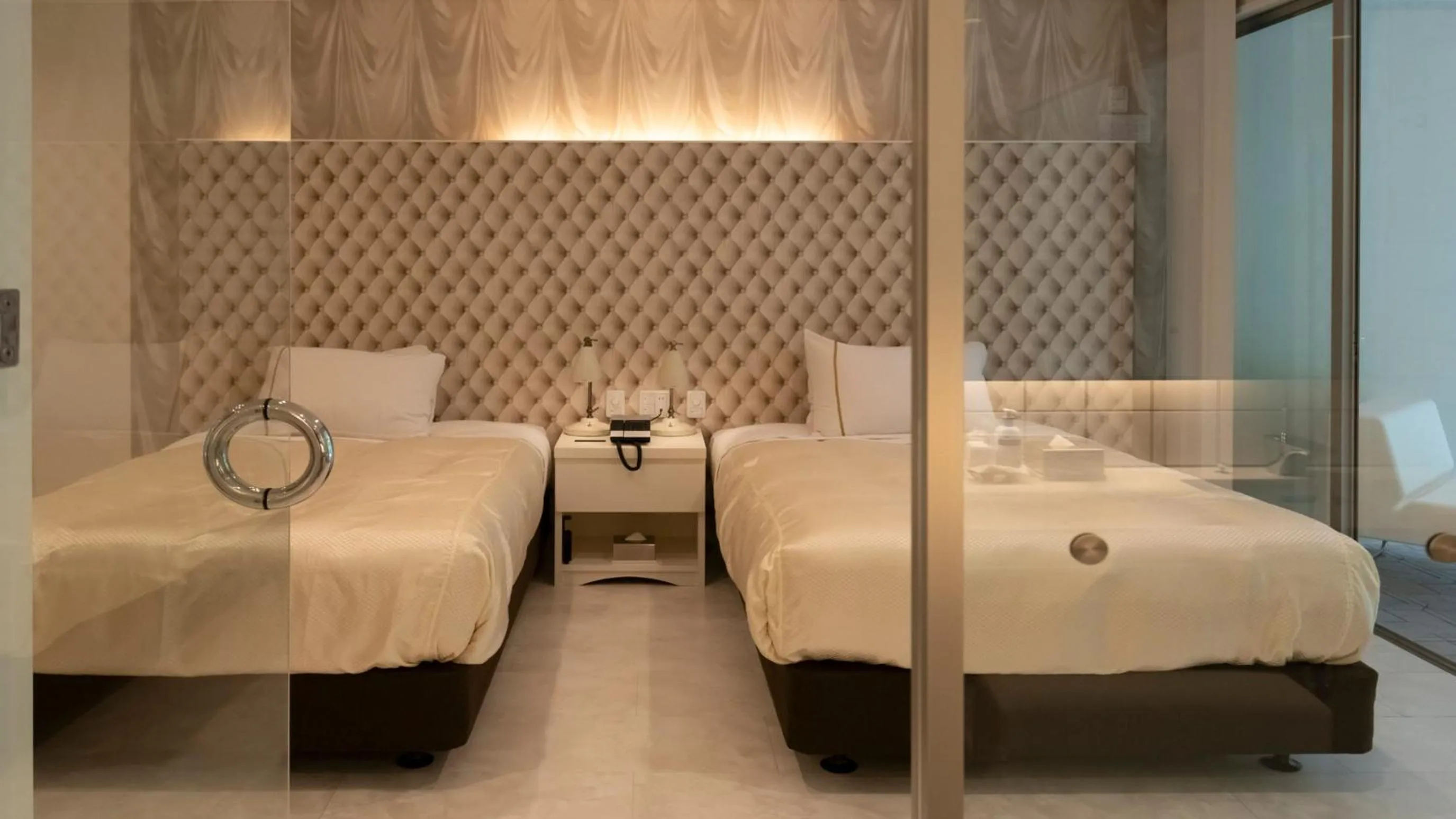 Bed in Namari Onsen Kokoro No Toki Jusangatsu