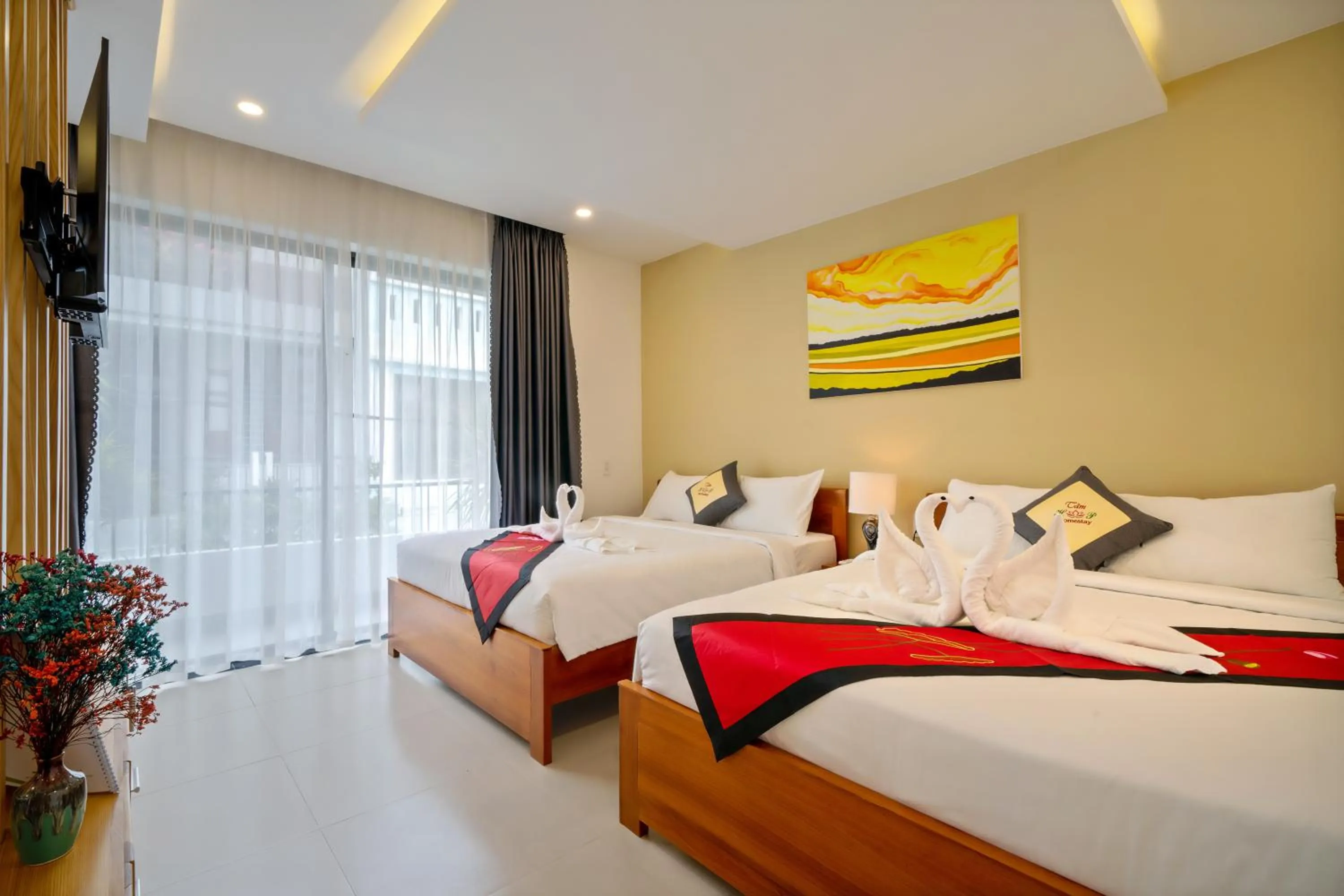 Bed in Tam Hong Phuc Homestay Hoi An