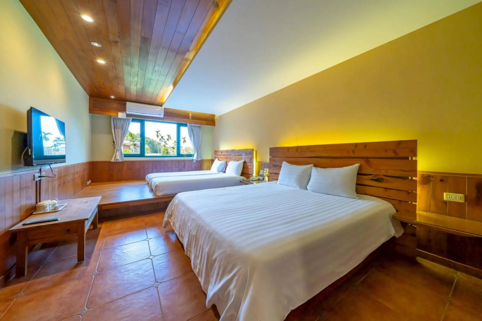 Bed in 檜木屋民宿