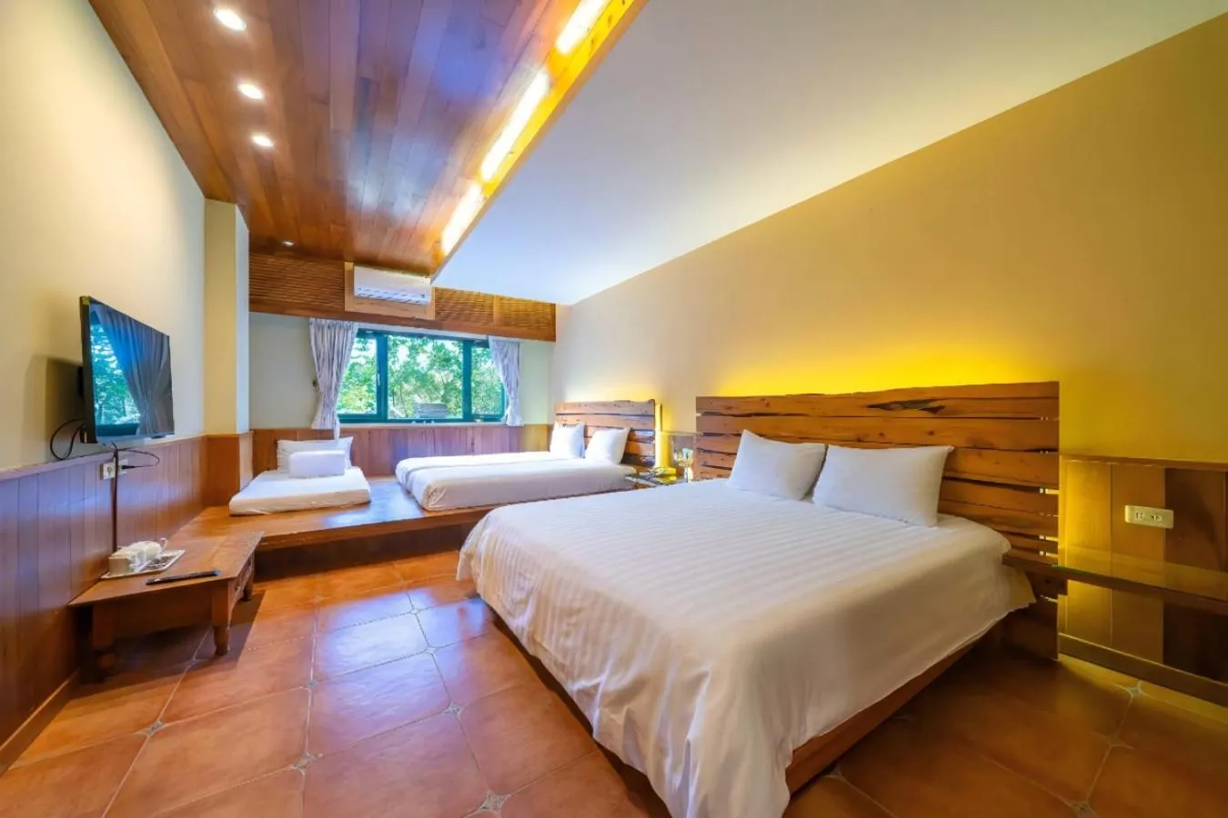 Bed in 檜木屋民宿