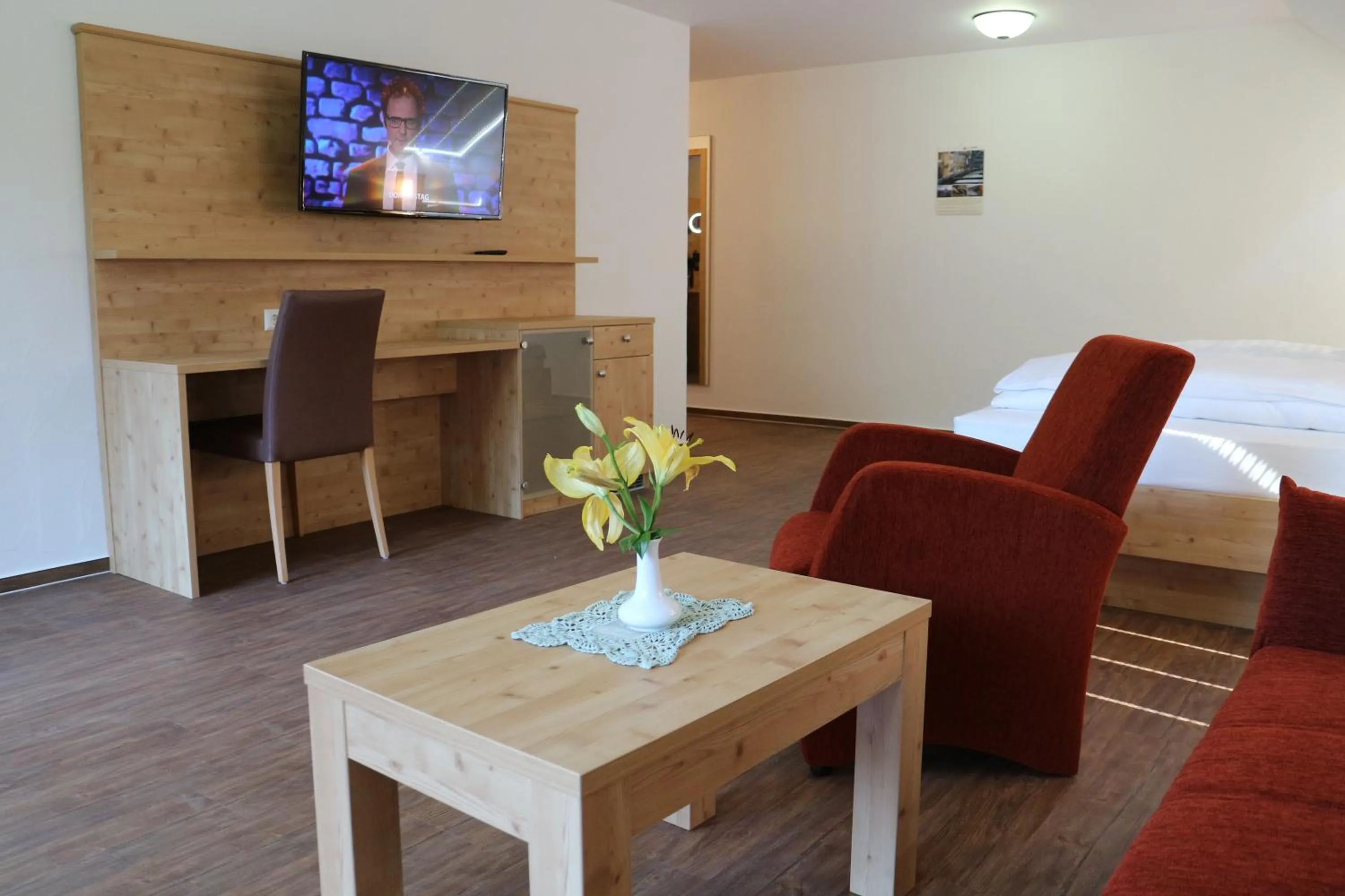 Seating area in Landgasthof Adler Pelzmühle