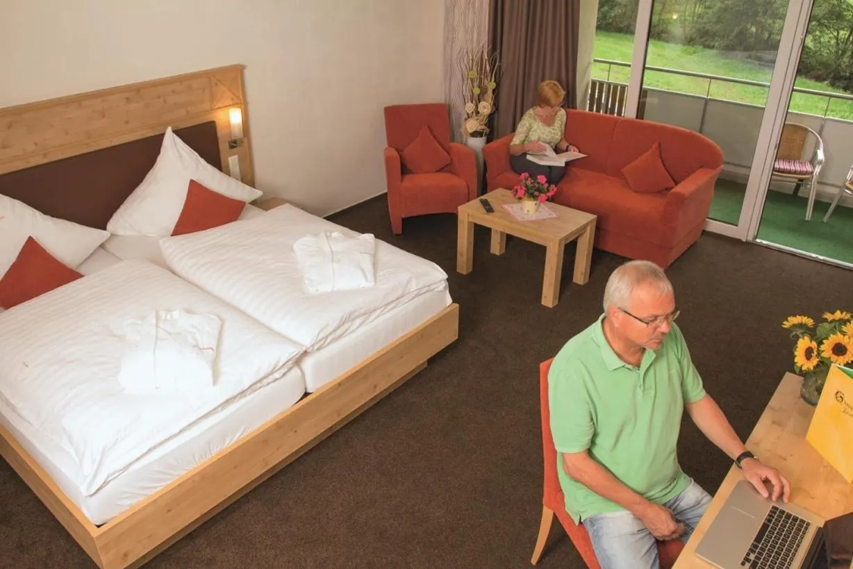 Photo of the whole room, Bed in Landgasthof Adler Pelzmühle