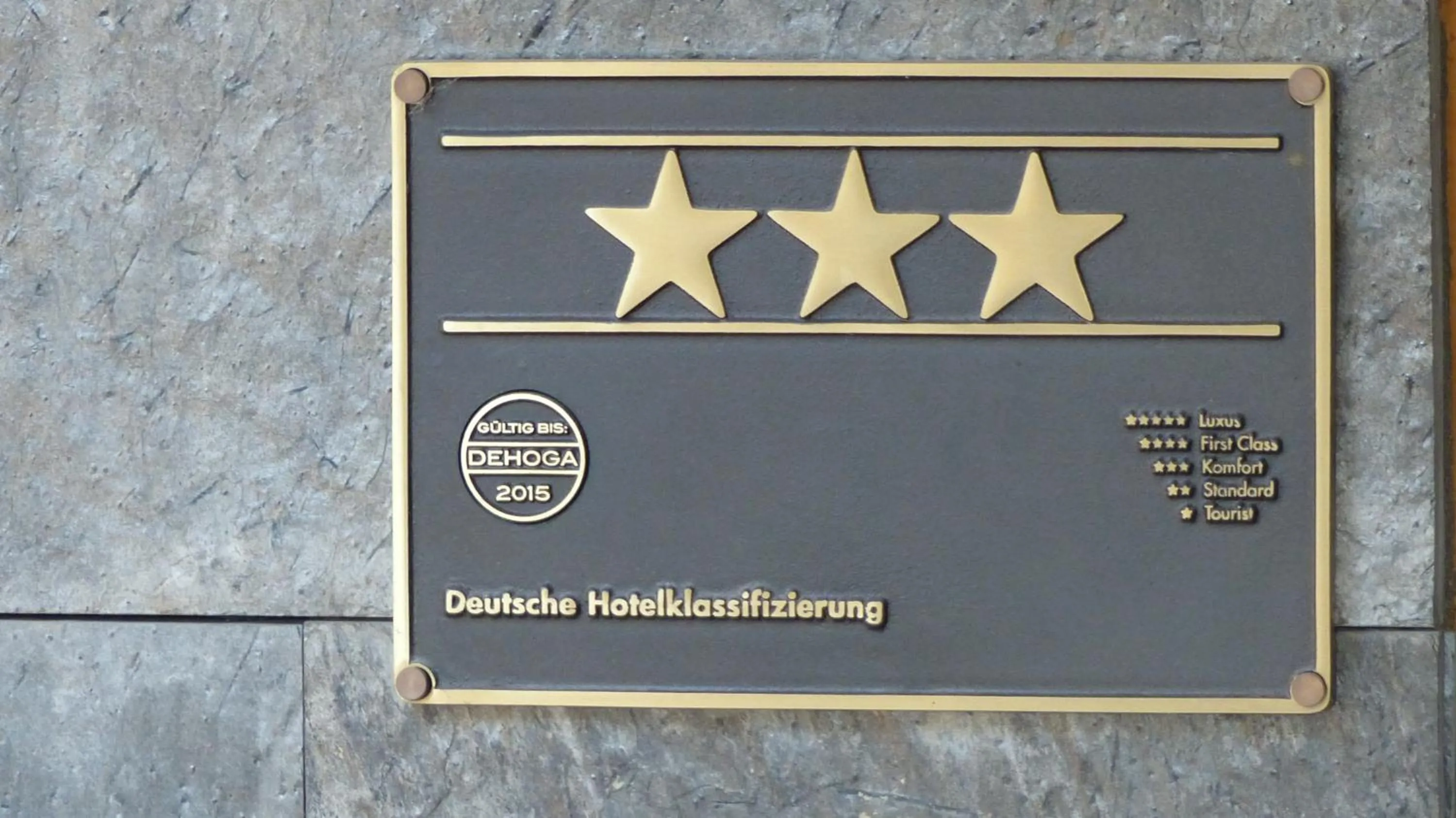 Certificate/Award in Central Hotel Eschborn