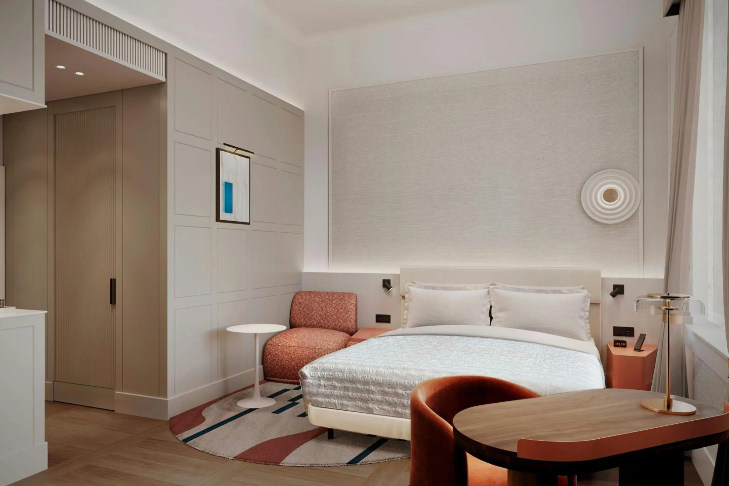 Bedroom, Bed in Le Méridien Frankfurt