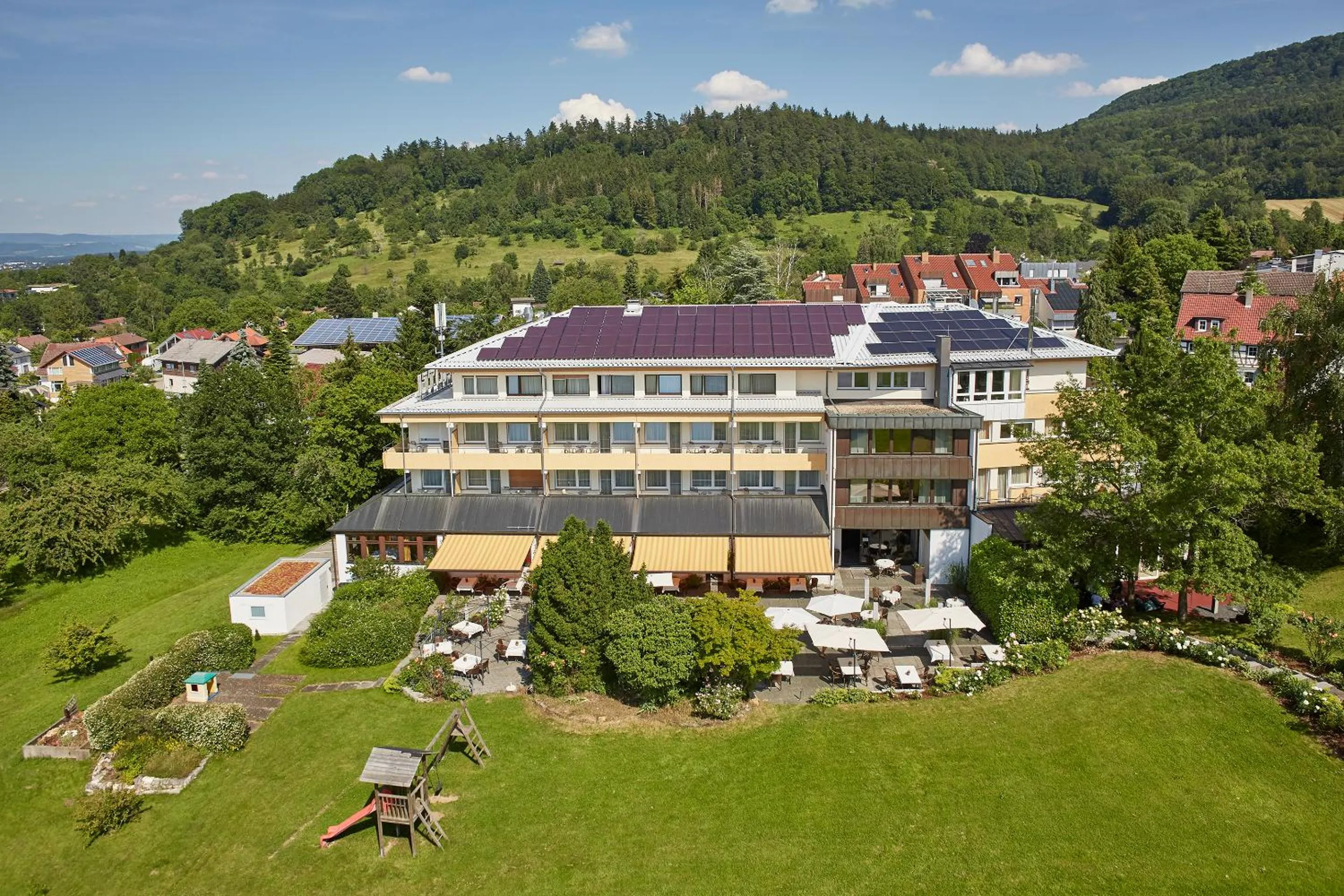 Property building in Badhotel Restaurant Stauferland