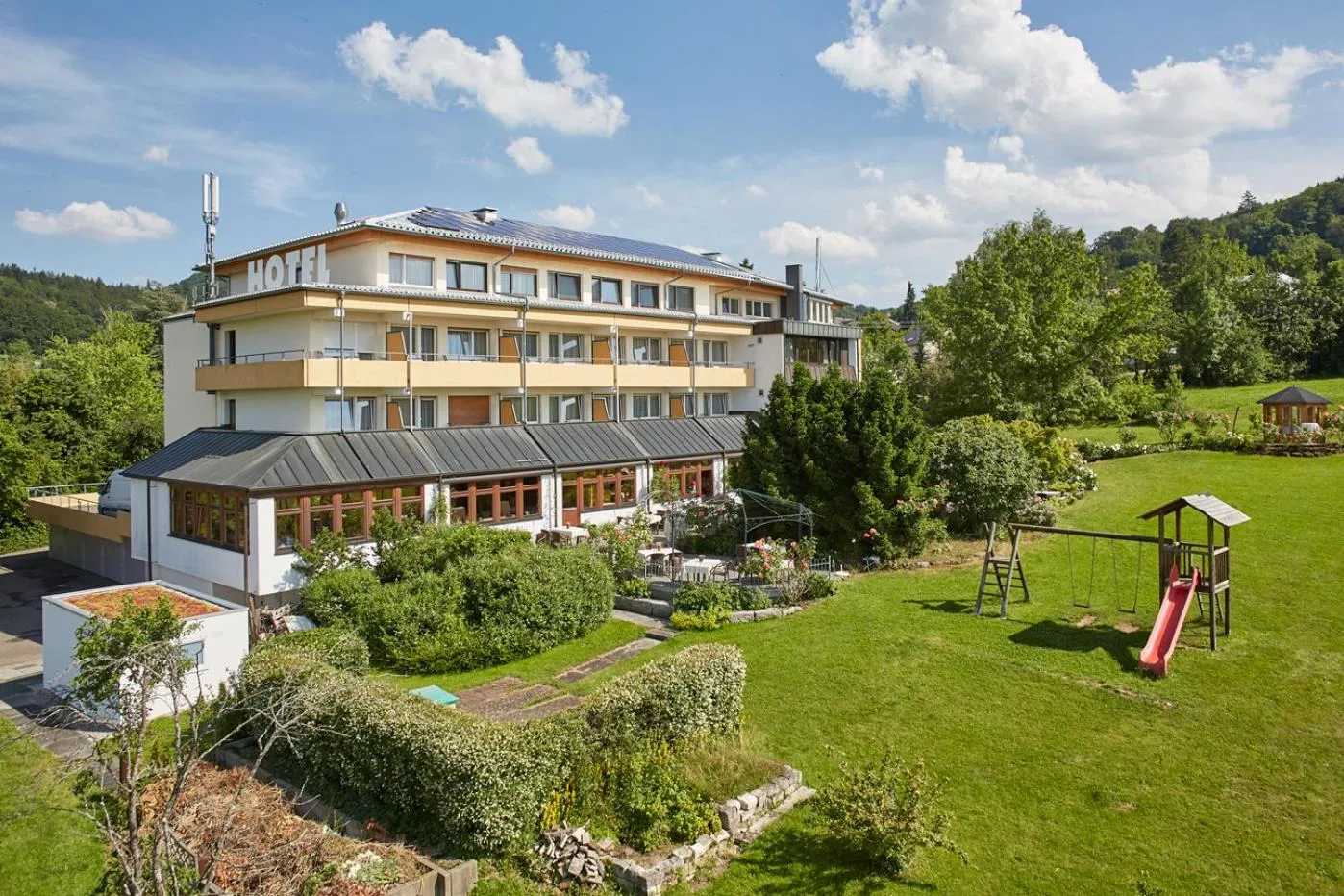 Property building in Badhotel Restaurant Stauferland