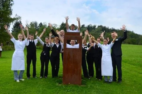 People in Badhotel Restaurant Stauferland