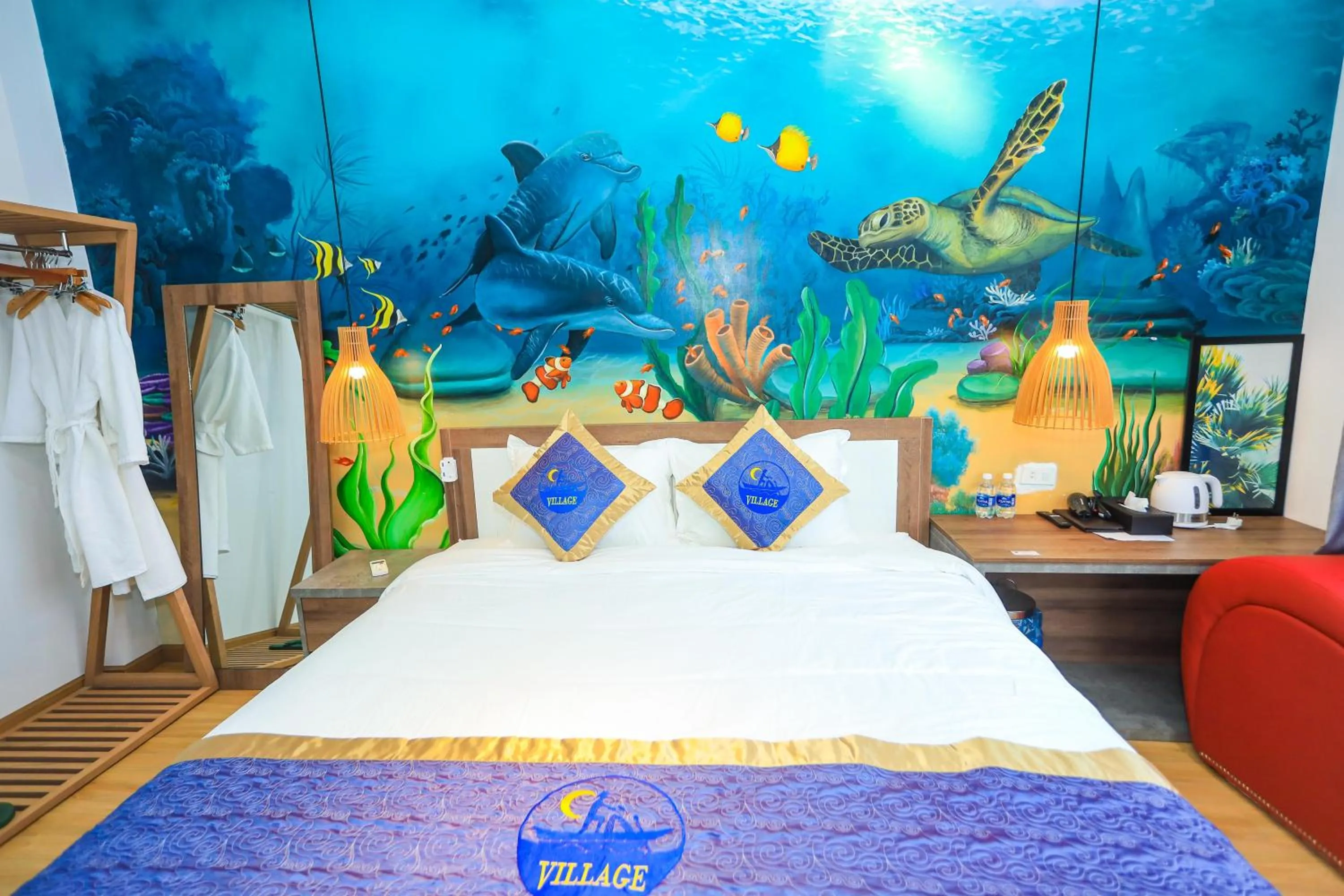 Bed in Chai Village Hotel