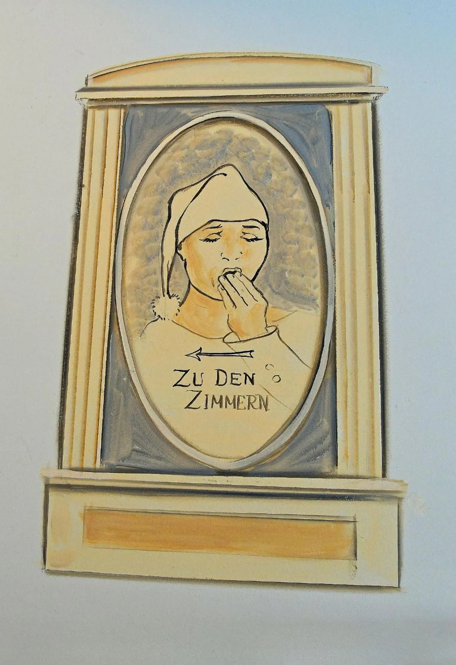 Decorative detail in Hotel garni Goldene Henne