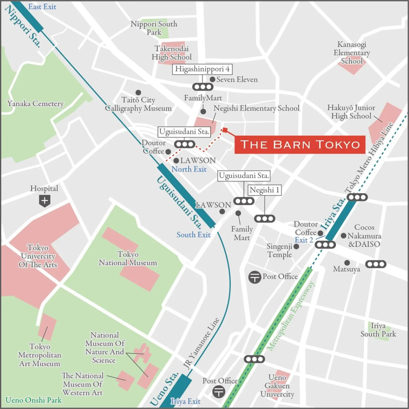 Location in The Barn Tokyo