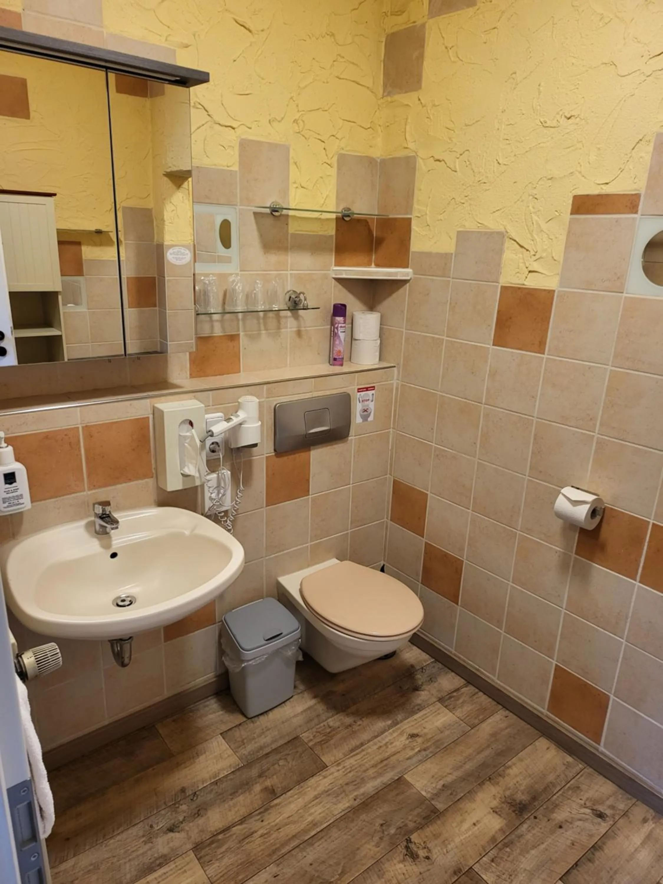 Bathroom in Waldgasthaus am Schwarzenbruch