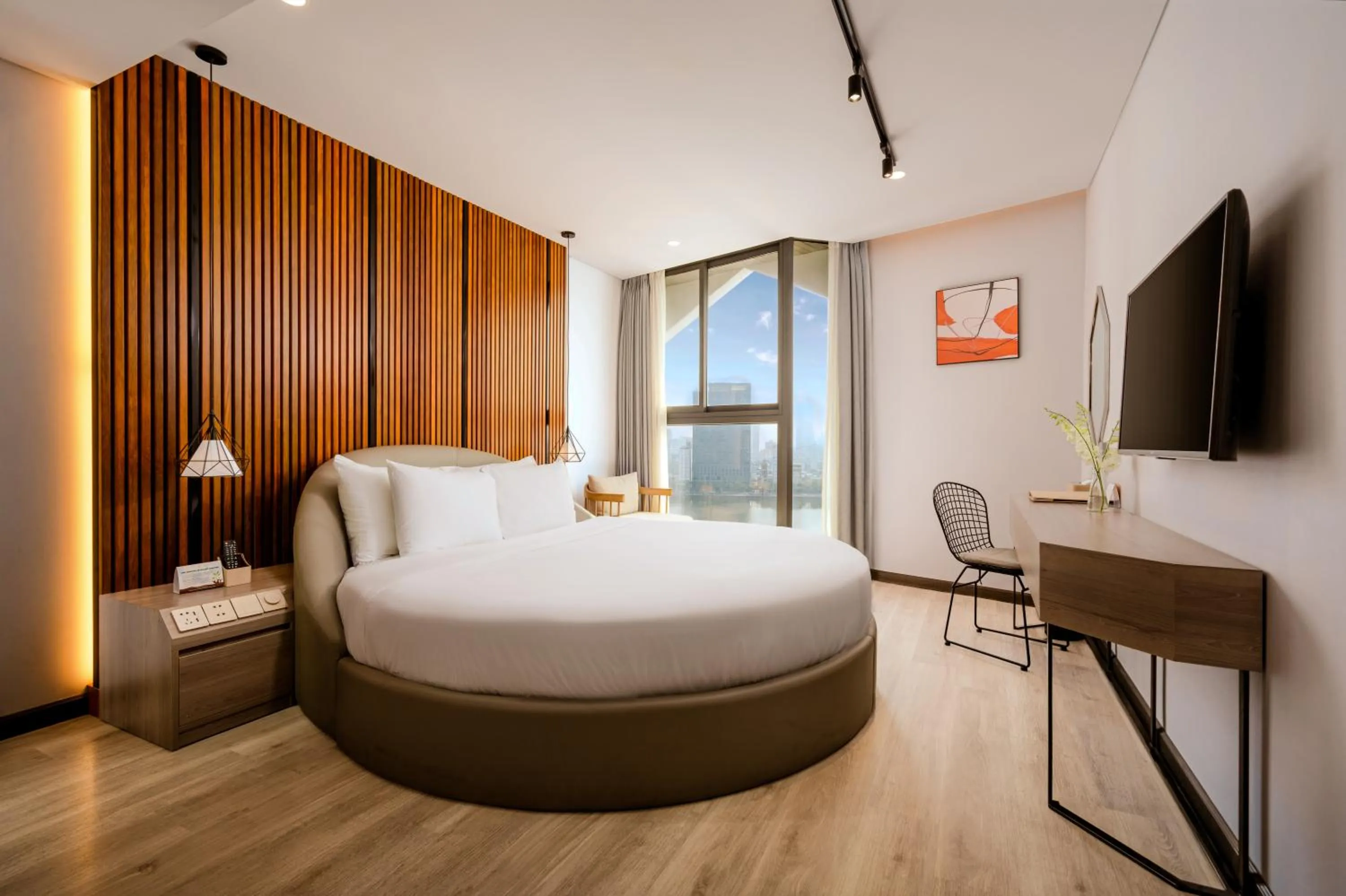 View (from property/room), Bed in HAIAN Riverfront Hotel Da Nang