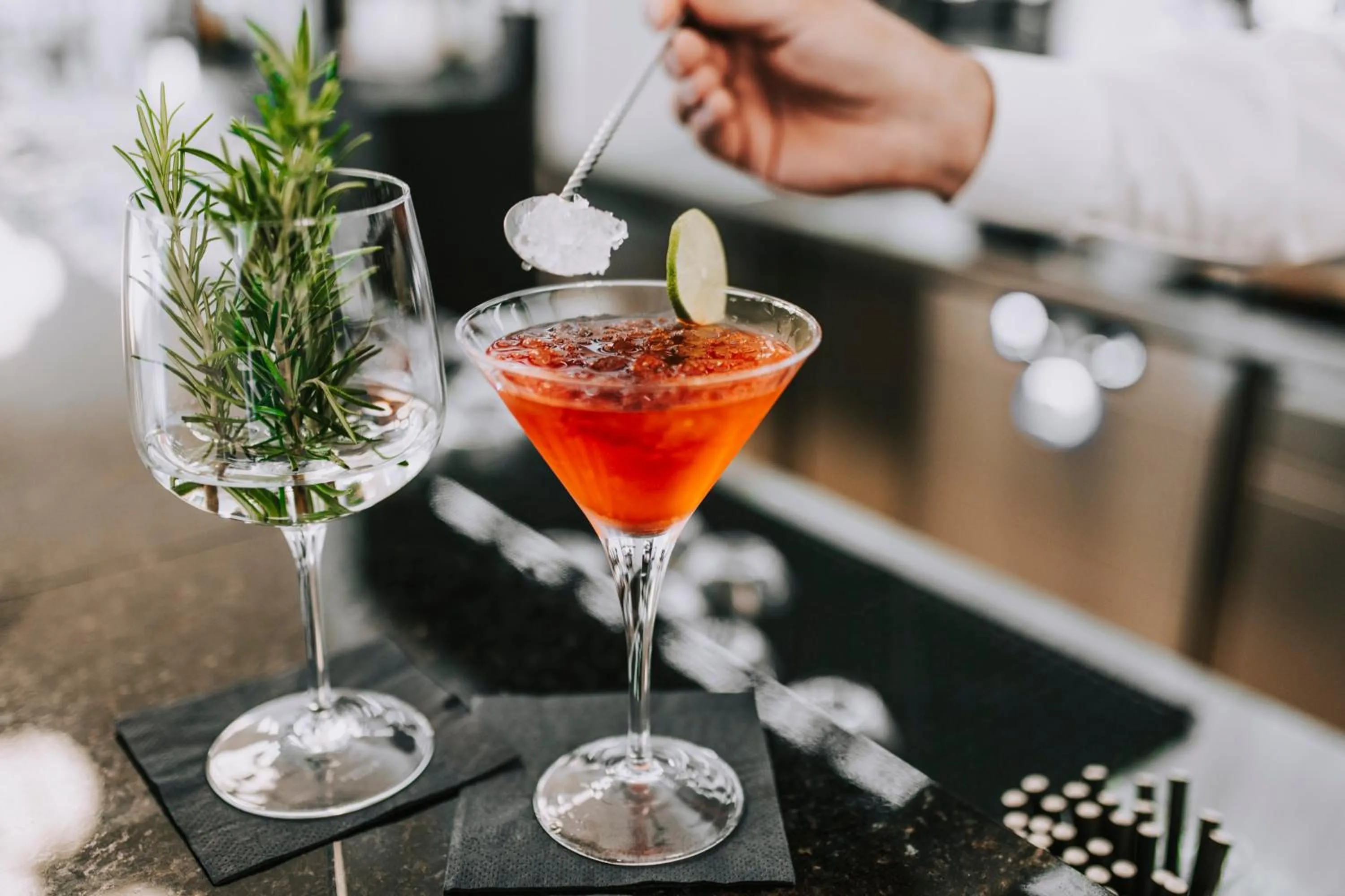 Alcoholic drinks in Hotel Miramare