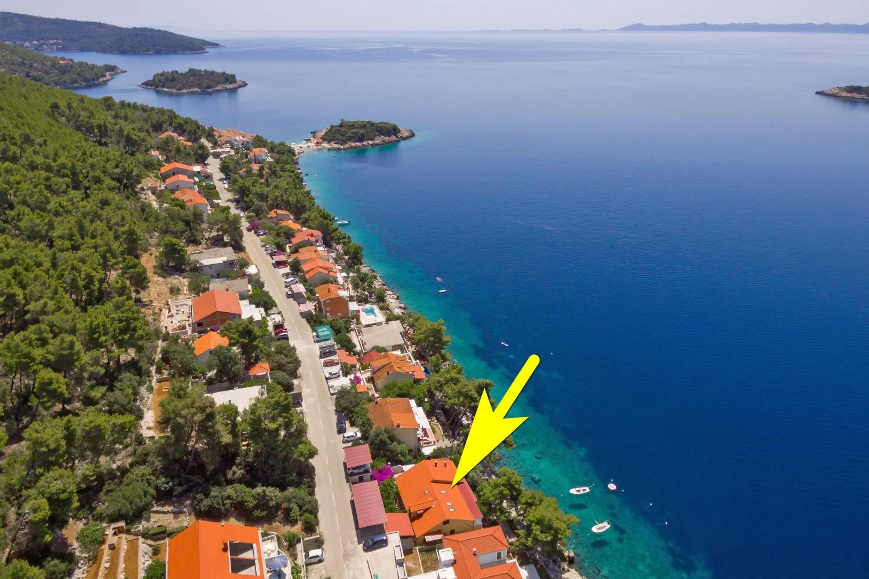 Bird's eye view in Apartments Ljiljana