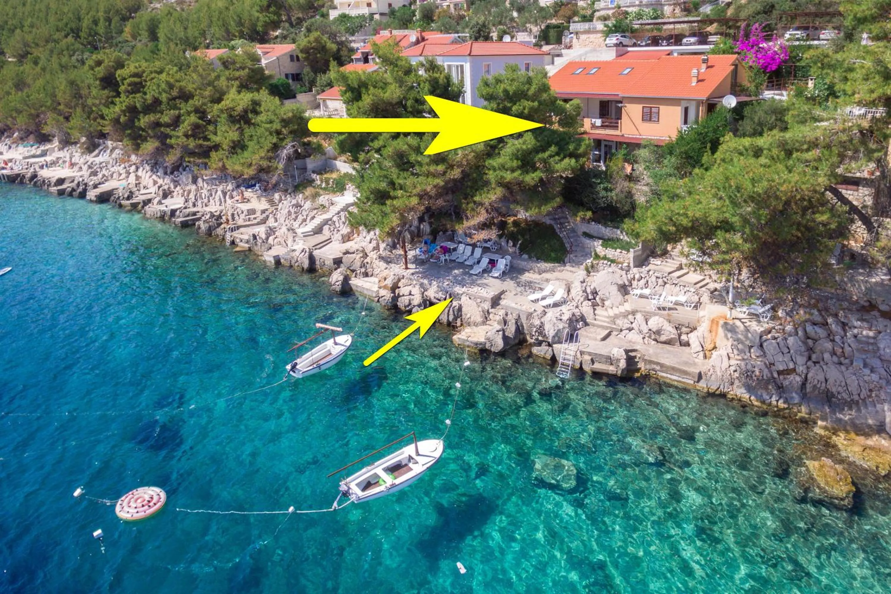 Bird's eye view in Apartments Ljiljana