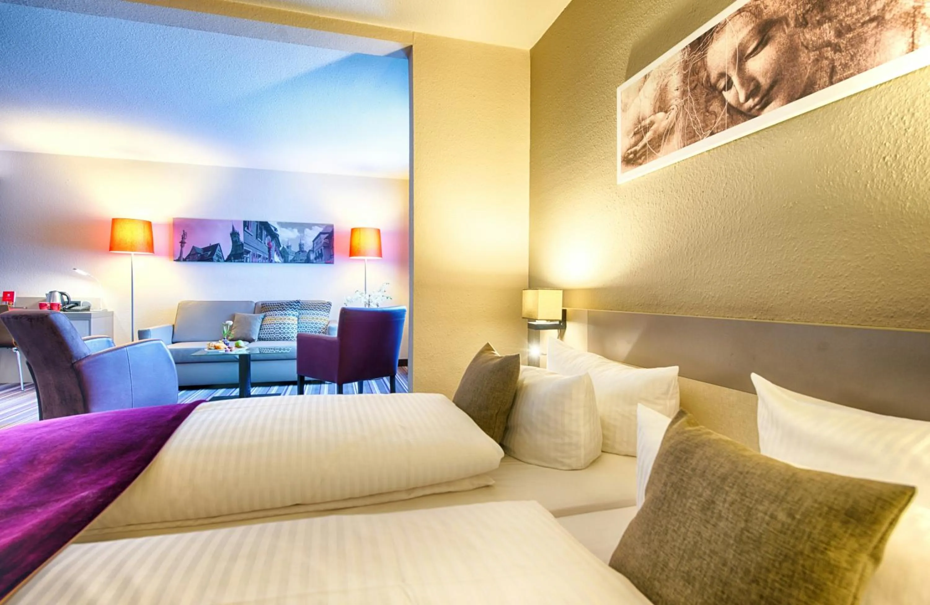 Photo of the whole room, Bed in Leonardo Hotel Mannheim-Ladenburg