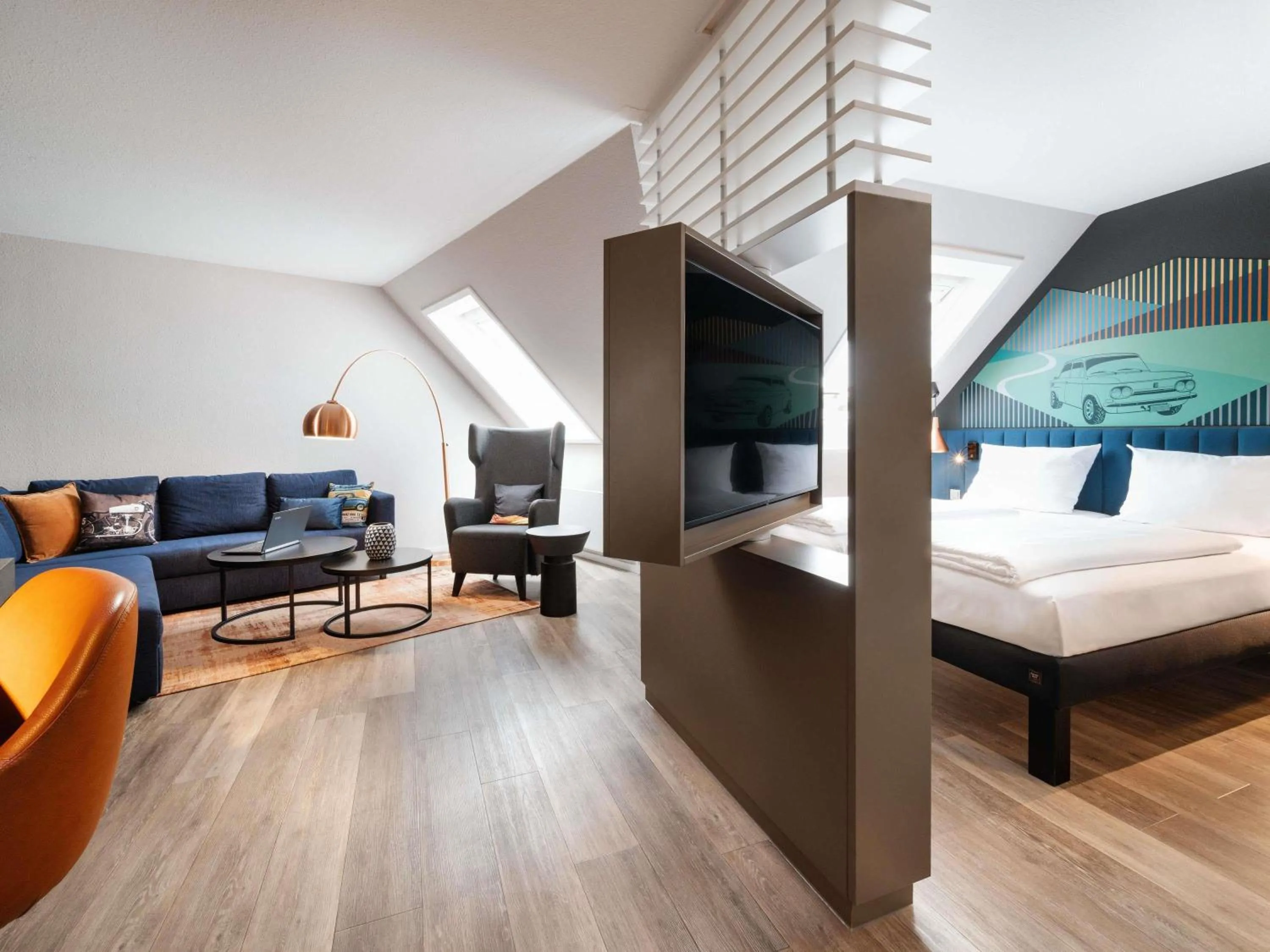 Bedroom, Bed in ibis Styles Neckarsulm