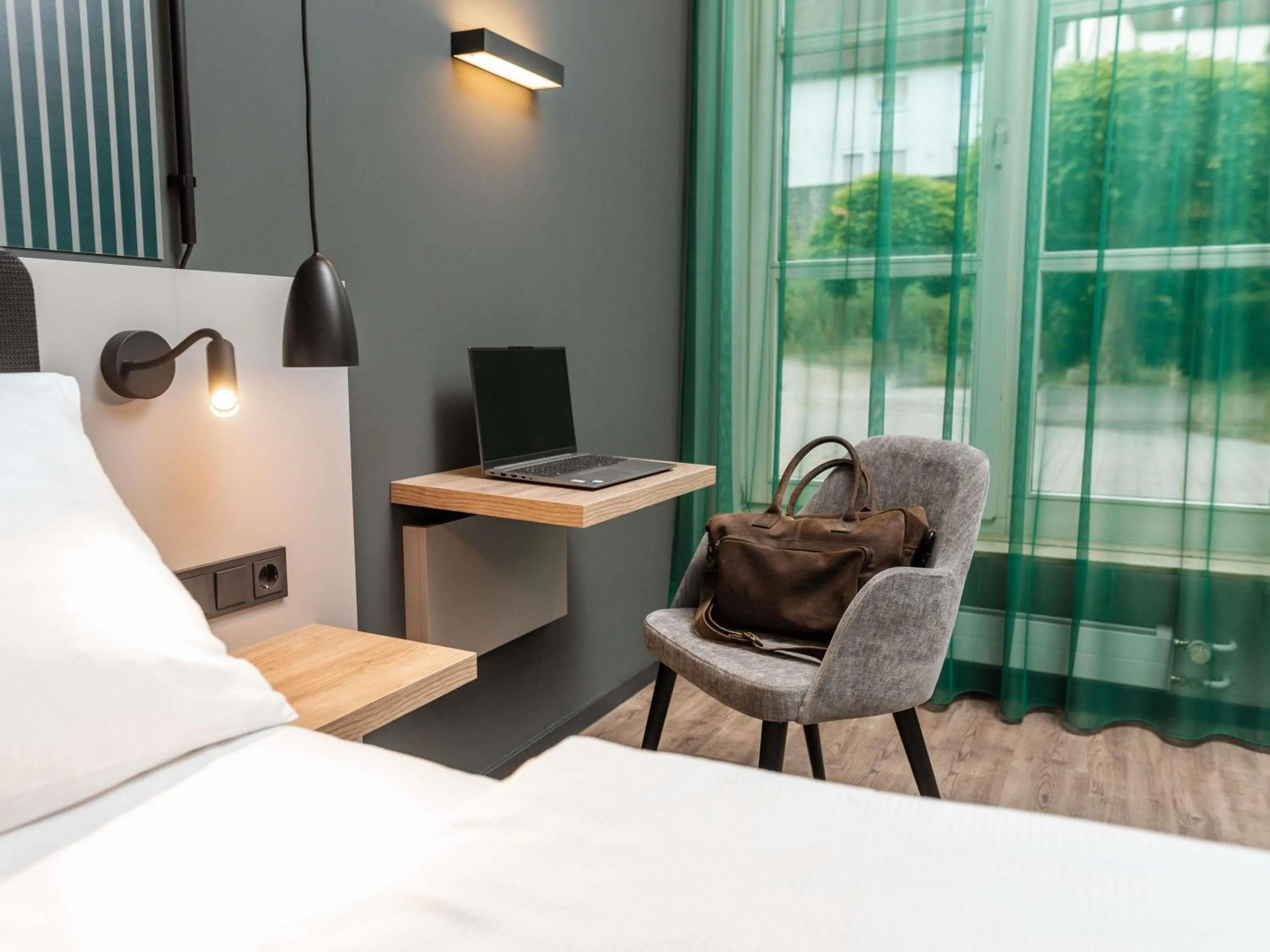 Bedroom, Bed in ibis Styles Neckarsulm
