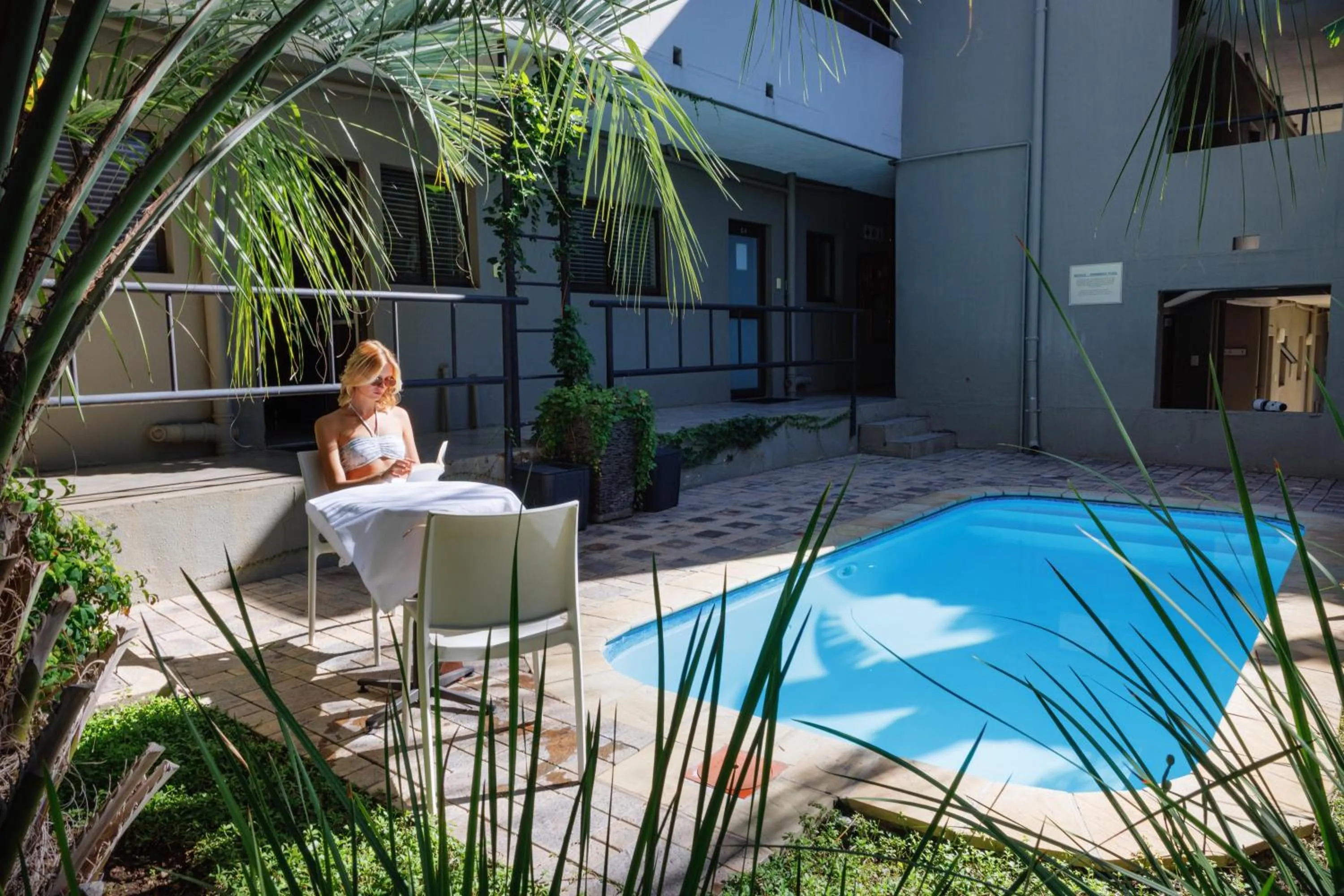 Pool view in Hillside Accommodation