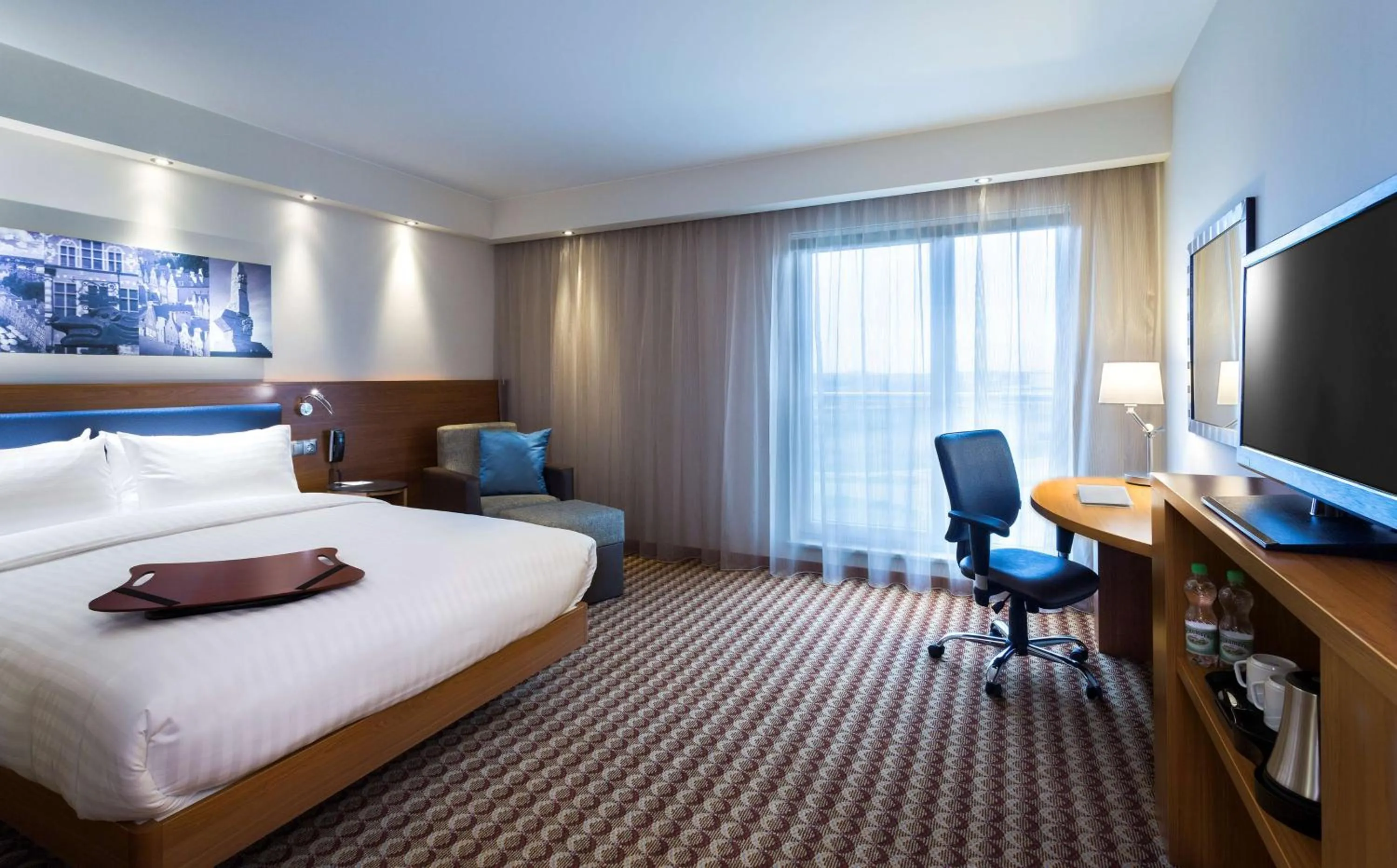 Bedroom, Bed in Hampton by Hilton Gdansk Airport