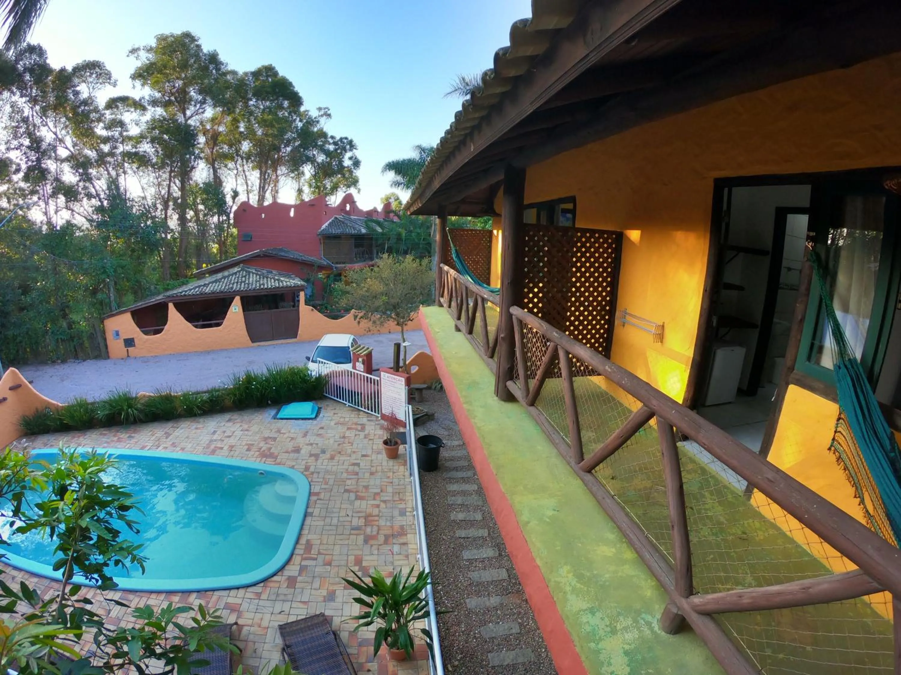 Pool view in Pousada Beleza Pura na Praia da Ferrugem
