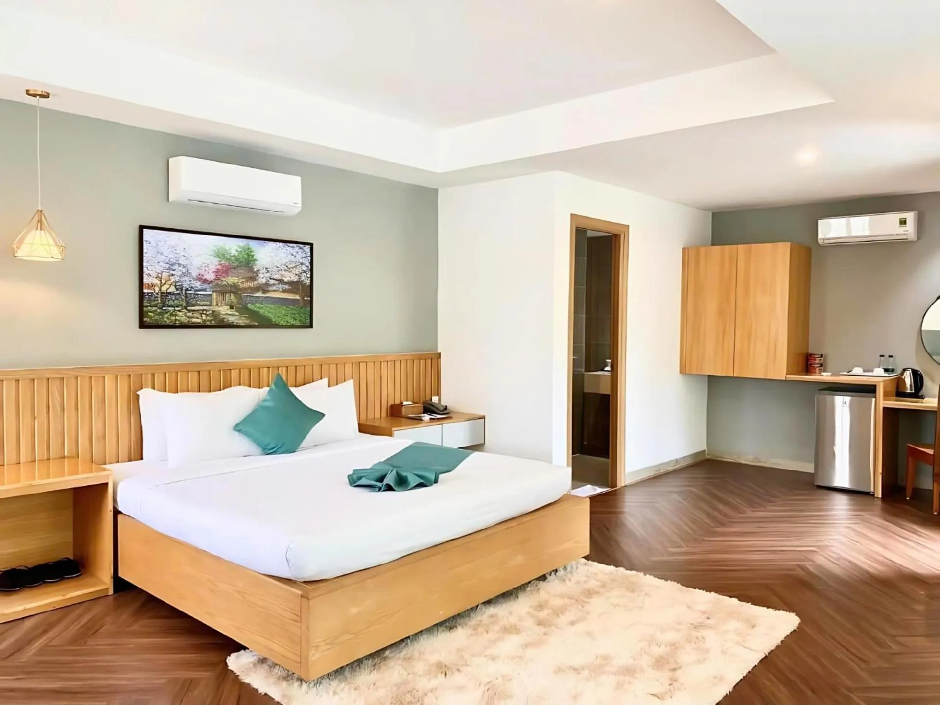 Bed in Happy Life Green Hotel