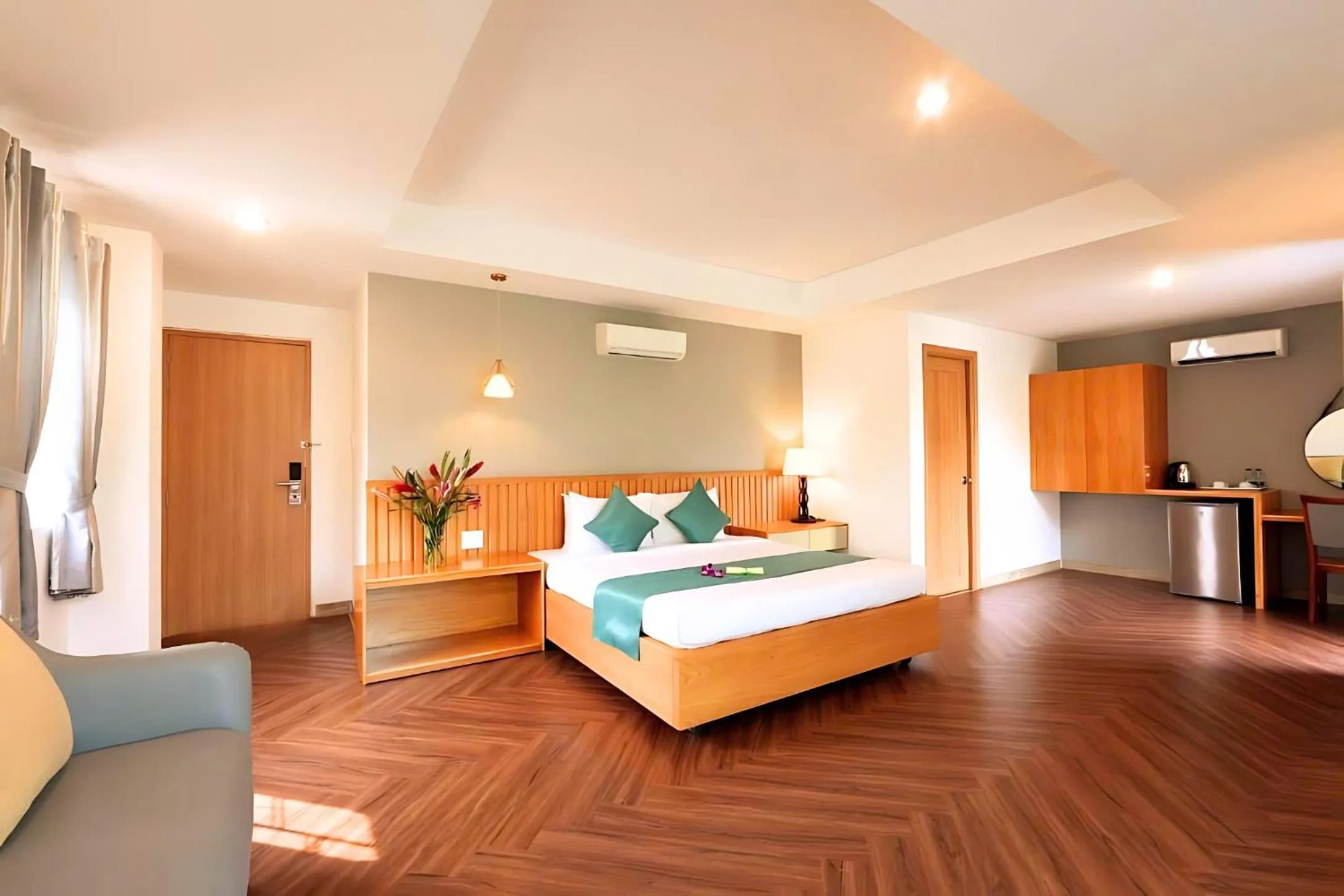 Bed in Happy Life Green Hotel