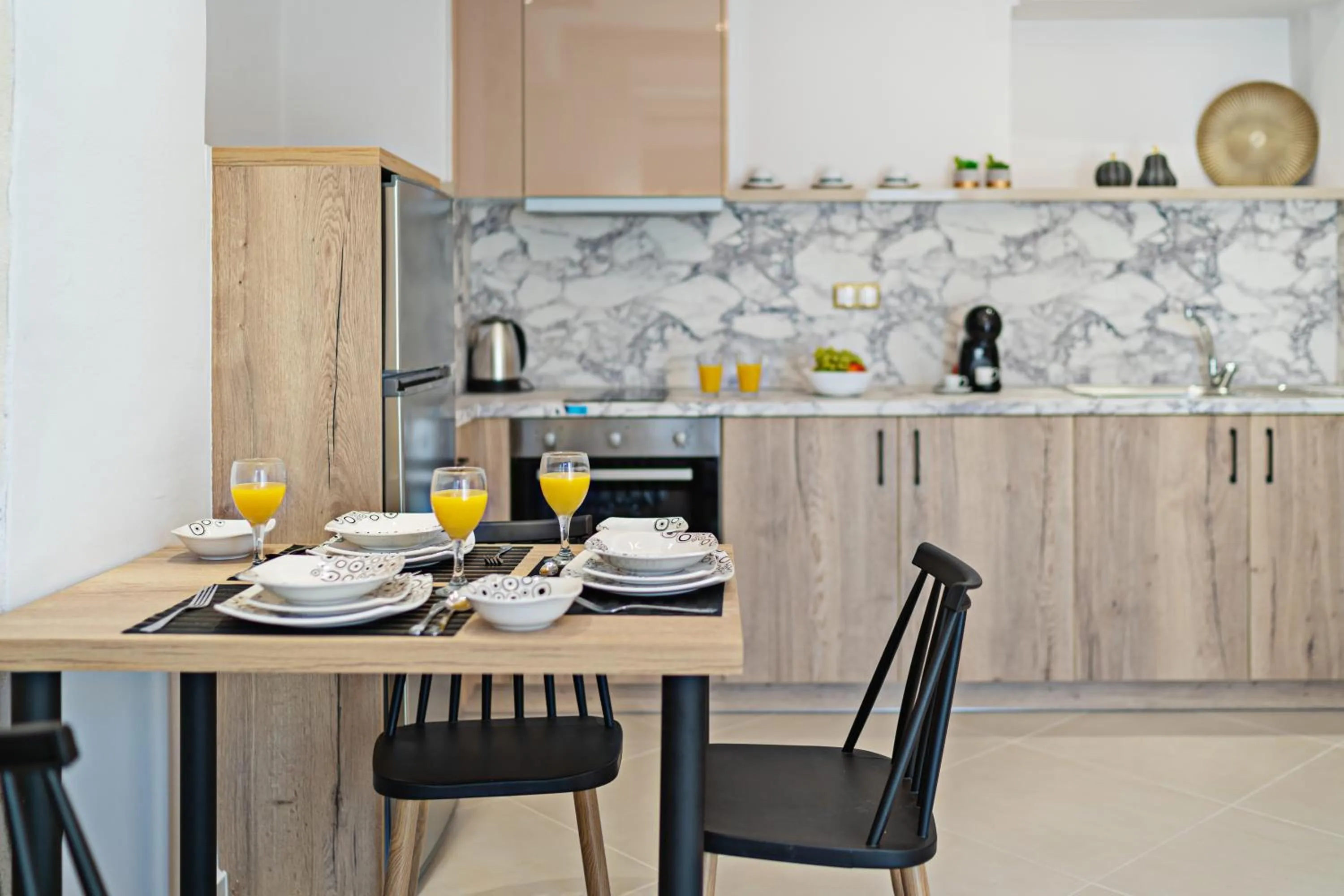Kitchen or kitchenette in Erotokritos City Luxury Suites