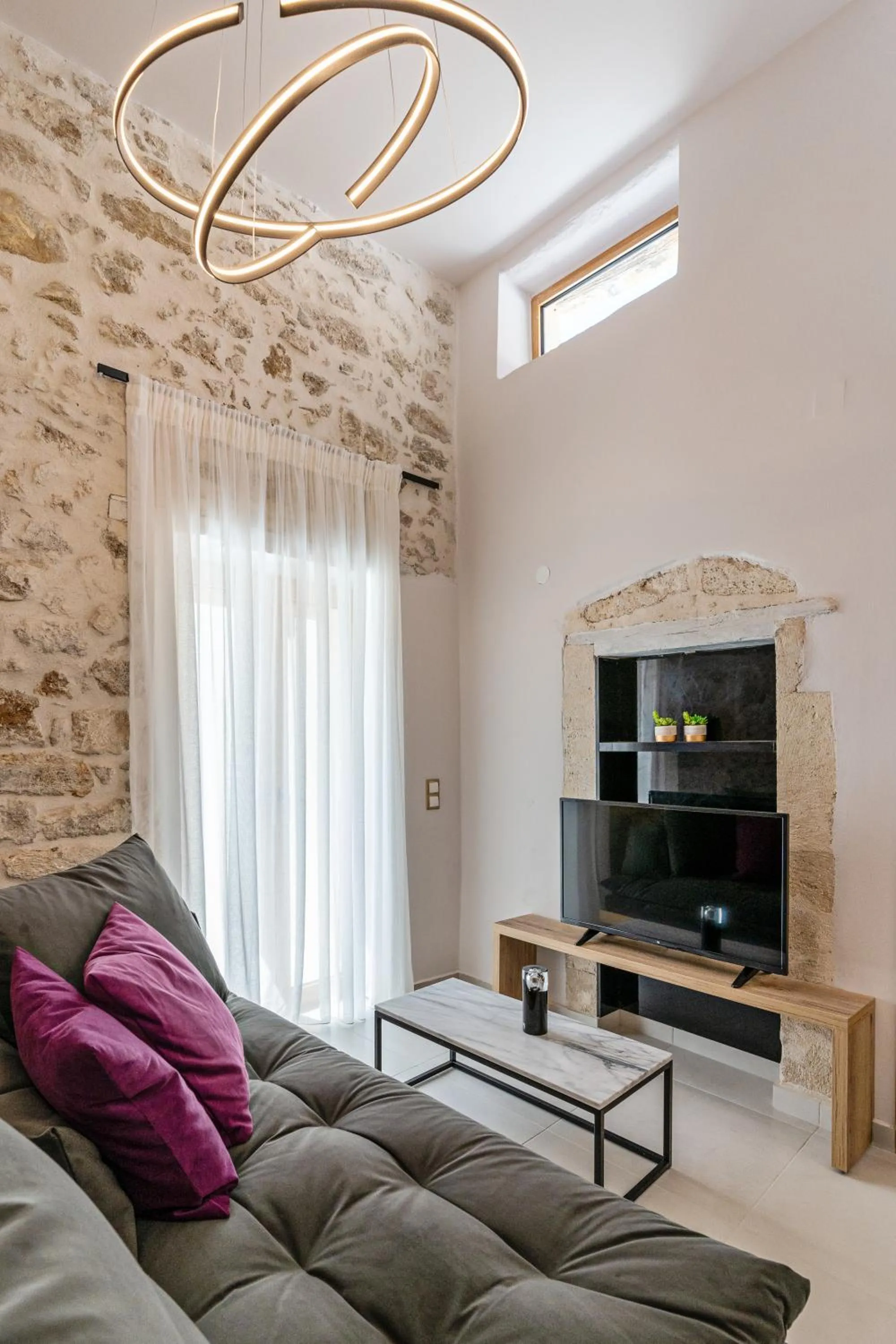 Living room in Erotokritos City Luxury Suites