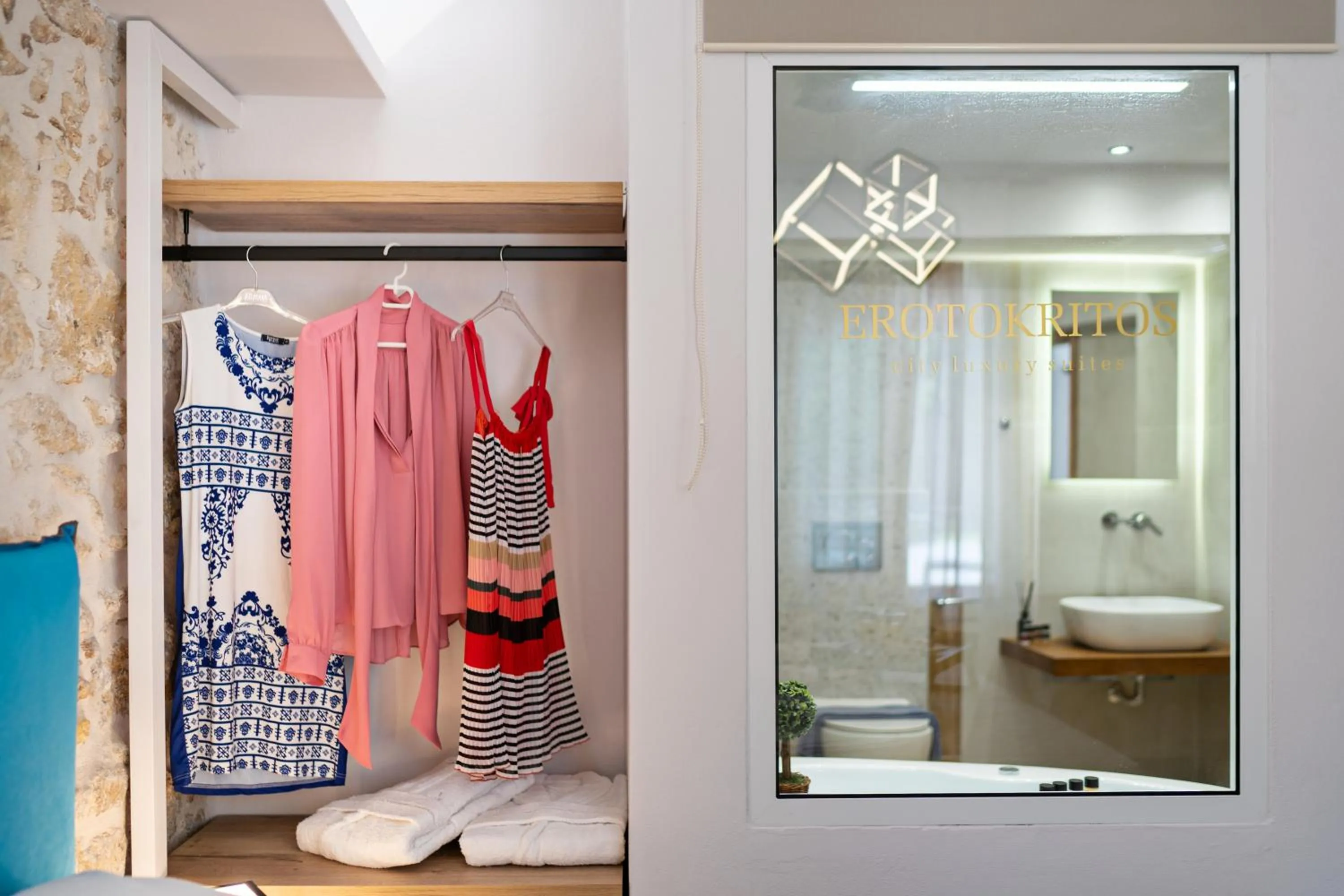 Steam room in Erotokritos City Luxury Suites