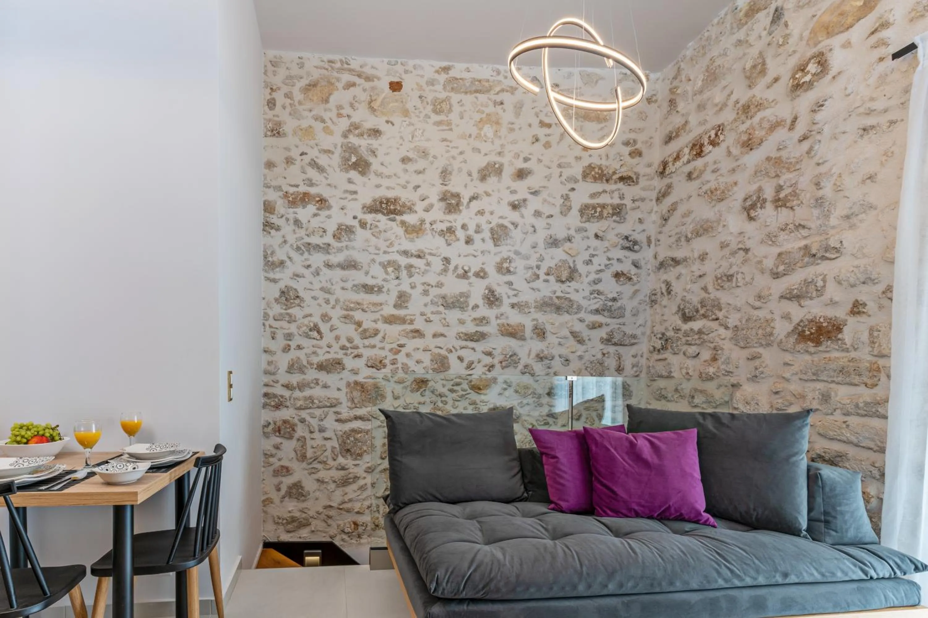 Living room in Erotokritos City Luxury Suites