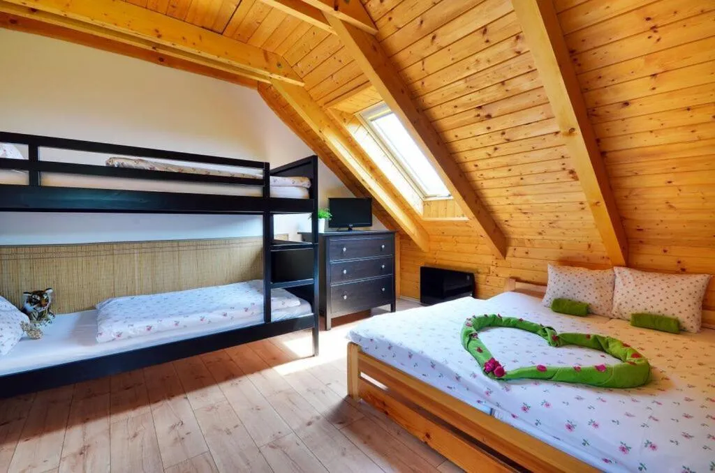 Bedroom, Bed in Srub Losiny