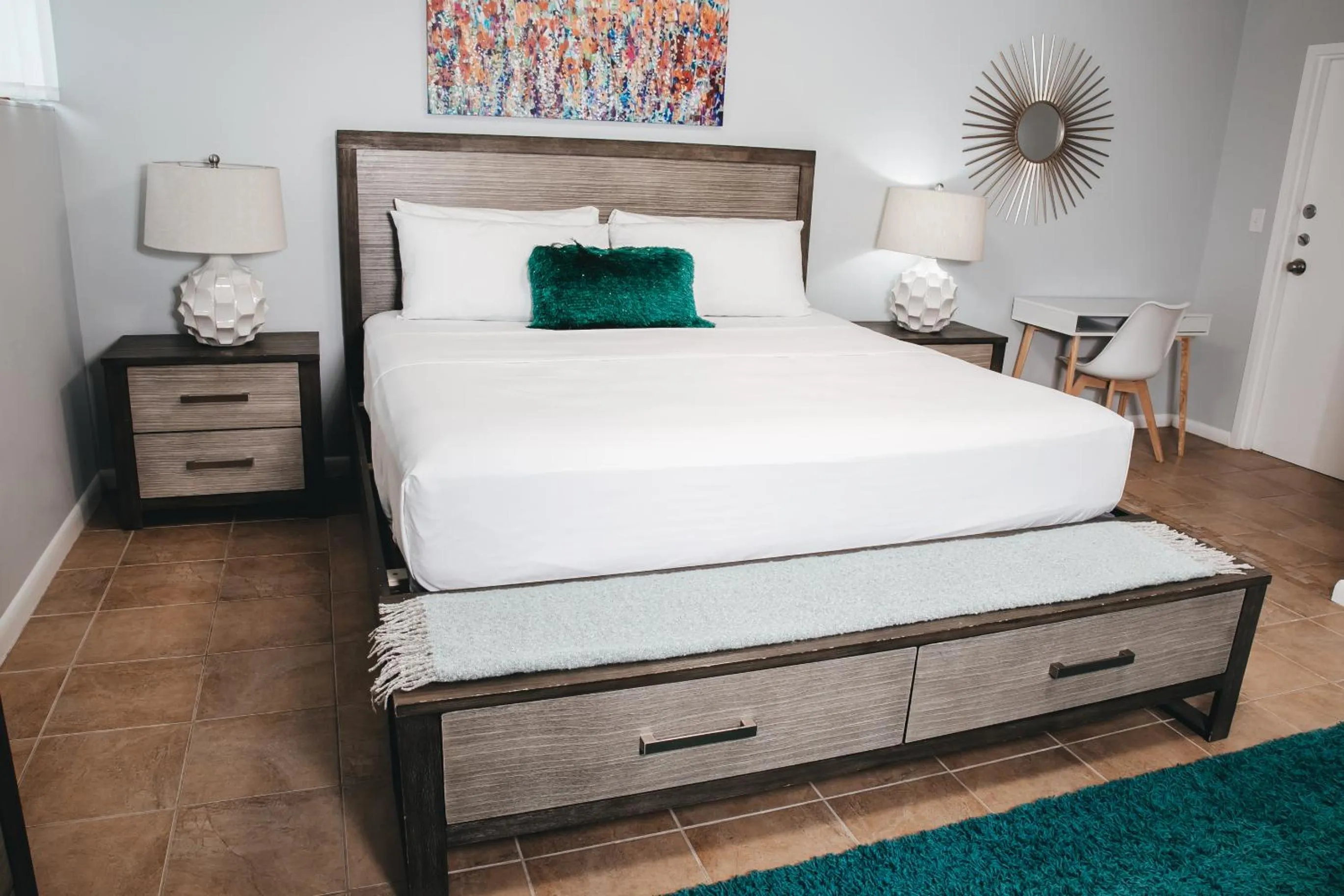 Bed in SKYLARANNA Resort & SPA