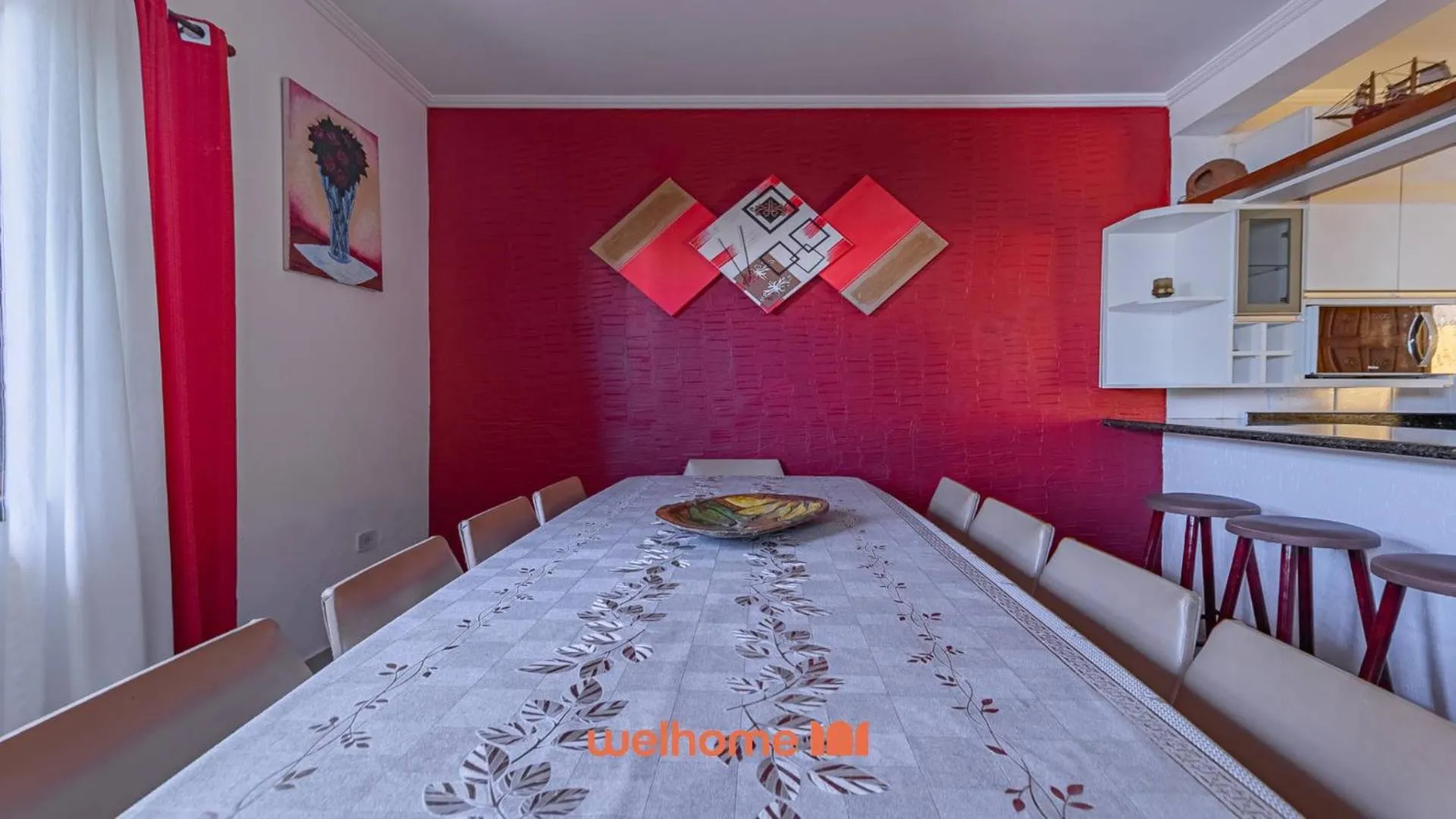 Kitchen or kitchenette, Bed in Casa Amarela Estufa 2 Ubatuba SP