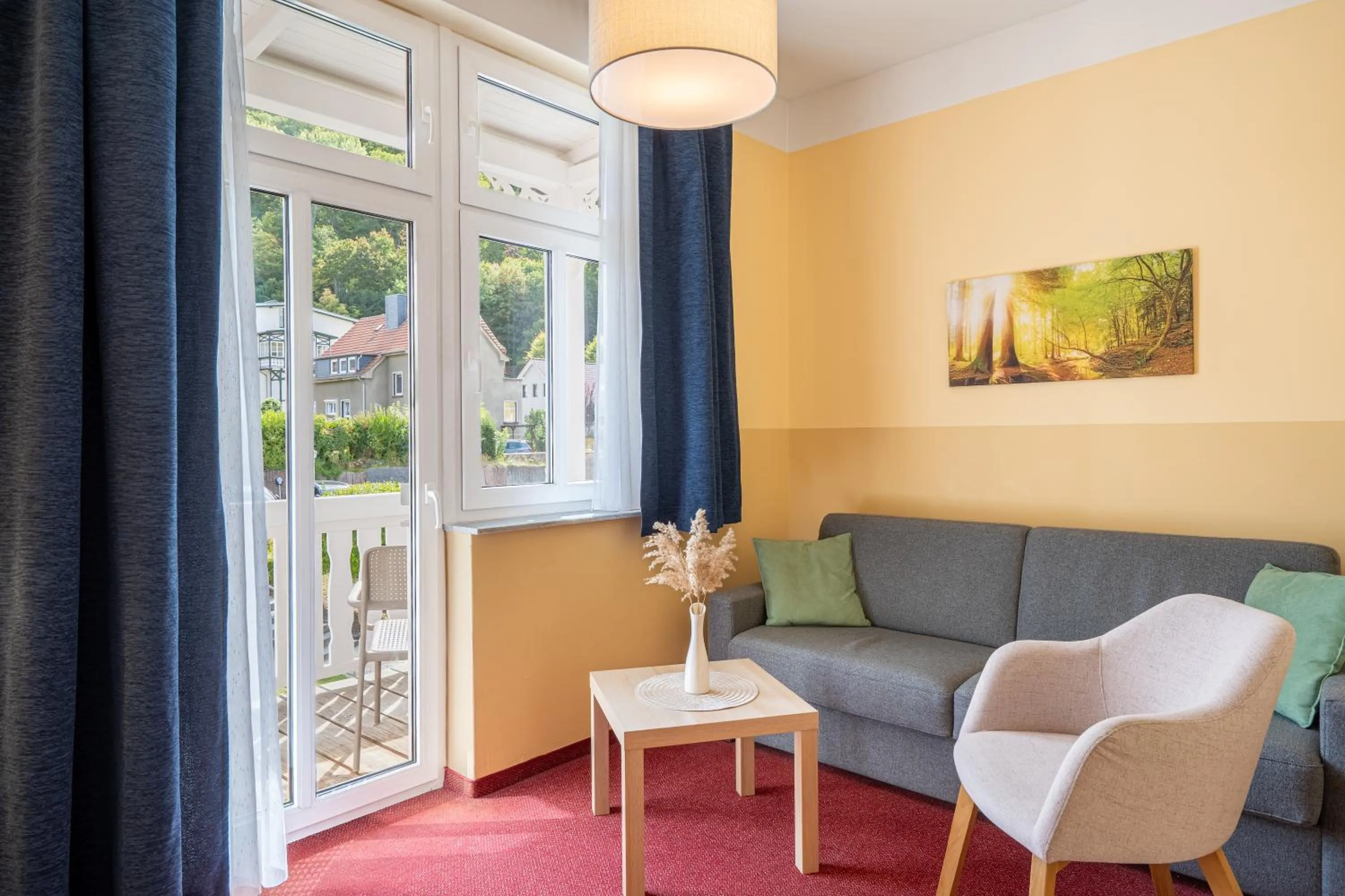 Seating area in Hotelpark Bodetal mit Ferienwohnungen