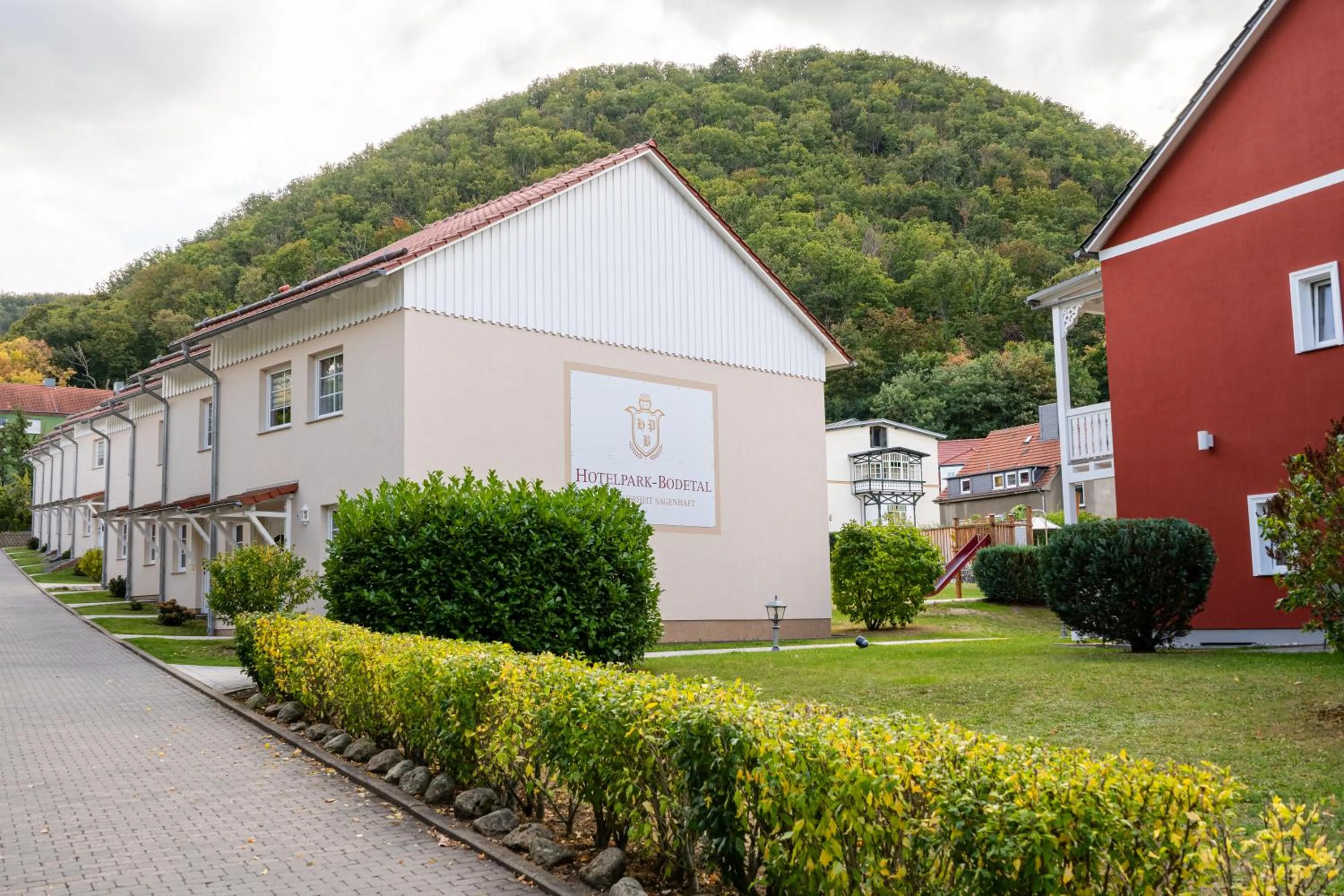 Garden view in Hotelpark Bodetal mit Ferienwohnungen