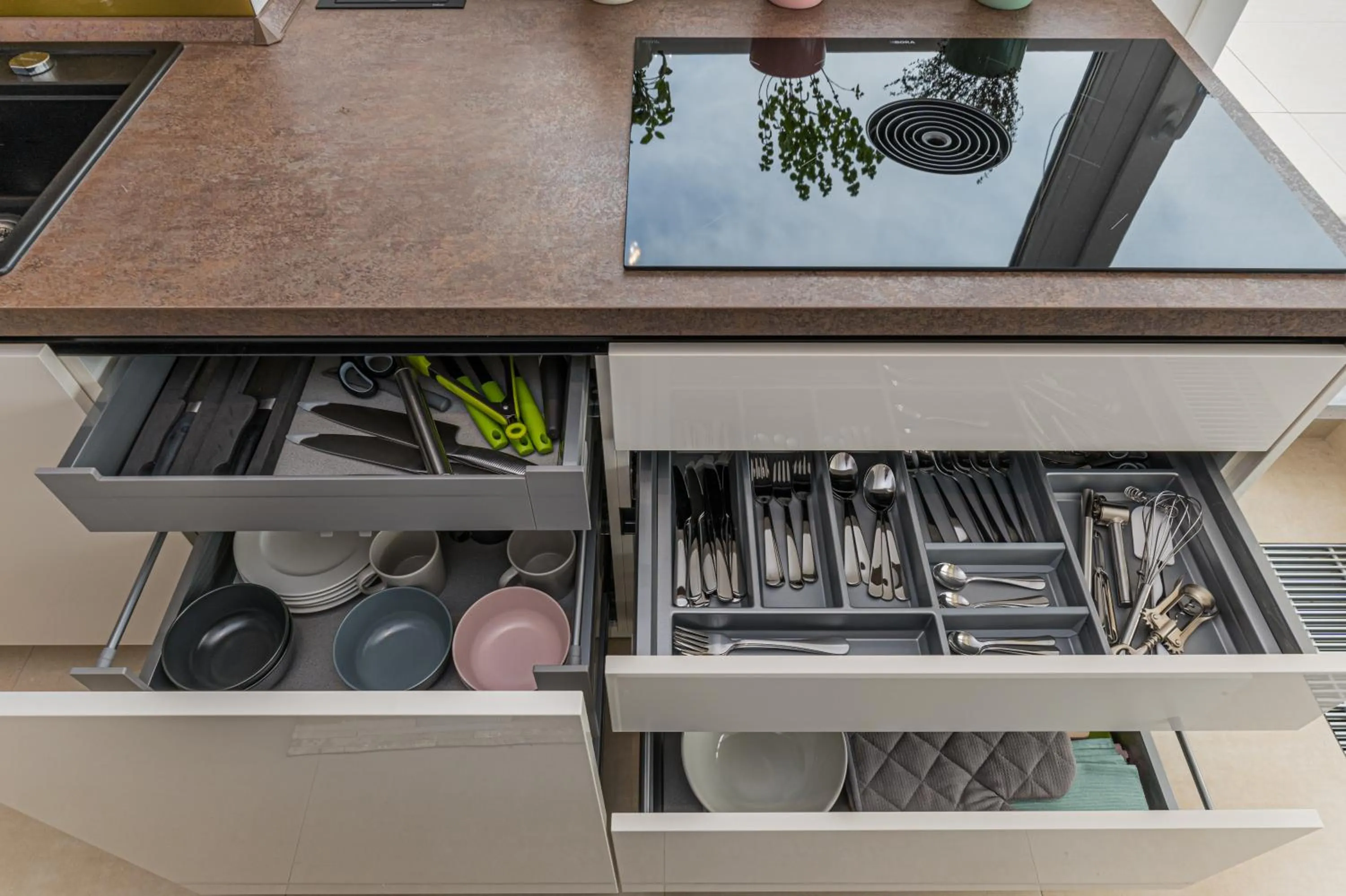 Kitchen or kitchenette in MK Apartments Brasov